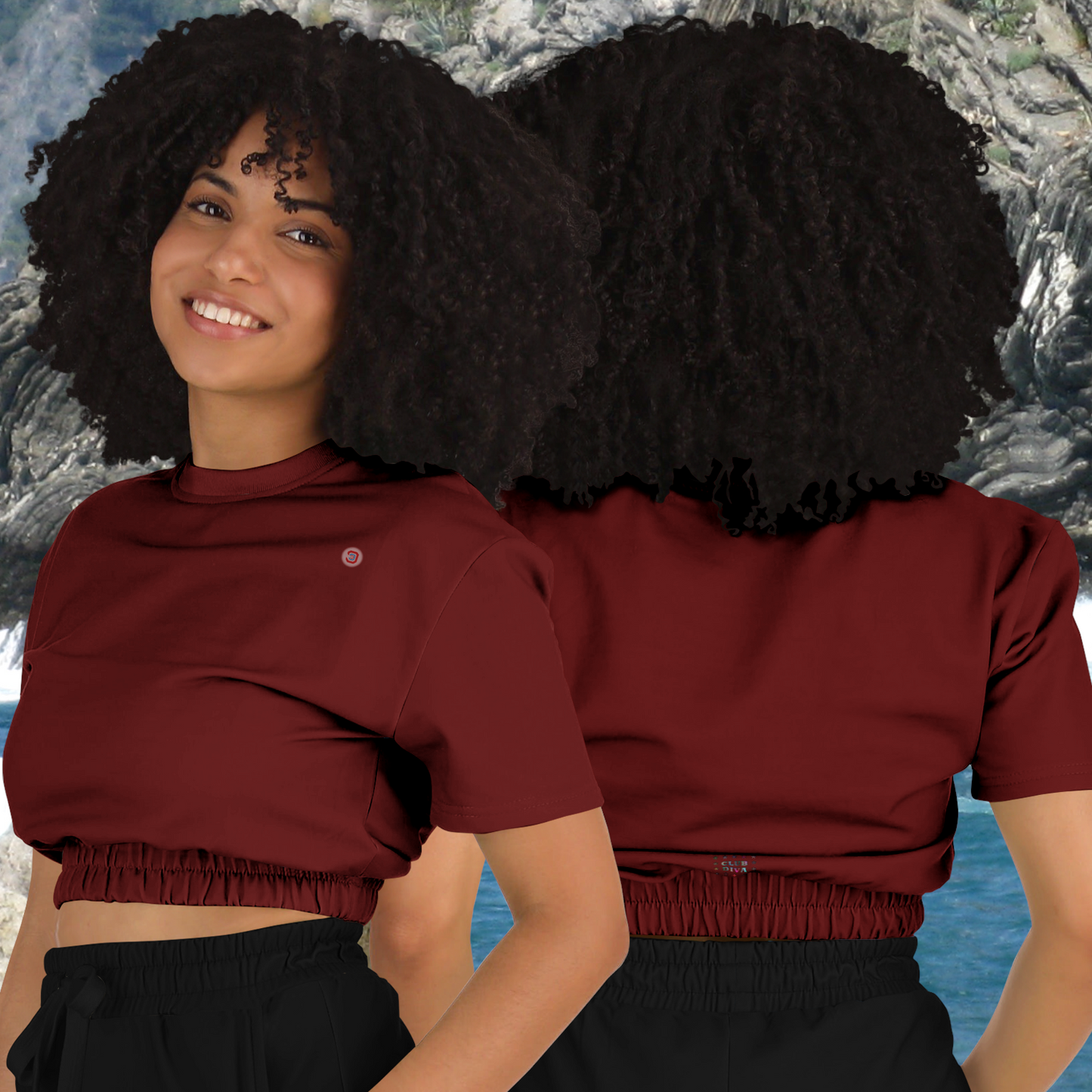 Just Being You, Your Way!-Activewear for Divas | Get your next all-over-printed crop top designed just for you!-Crop Top - AOP - FREE STYLE PLAIN P1P2P3