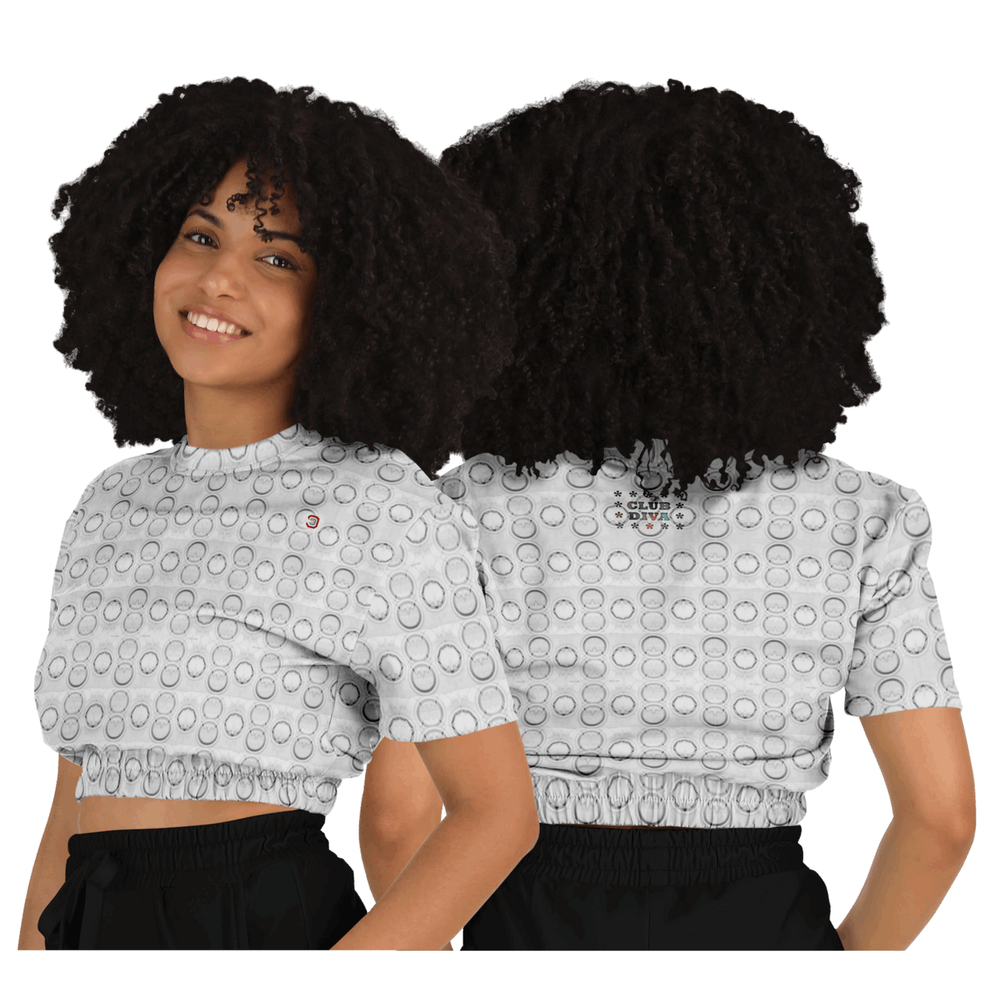 Just Being You, Your Way!-Activewear for Divas | Get your next all-over-printed crop top designed just for you!-Crop Top - AOP - 4R FREE STYLE P1P2P3
