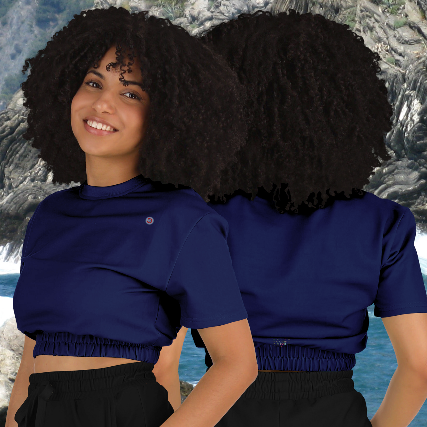 Just Being You, Your Way!-Activewear for Divas | Get your next all-over-printed crop top designed just for you!-Crop Top - AOP - FREE STYLE PLAIN P1P2P3
