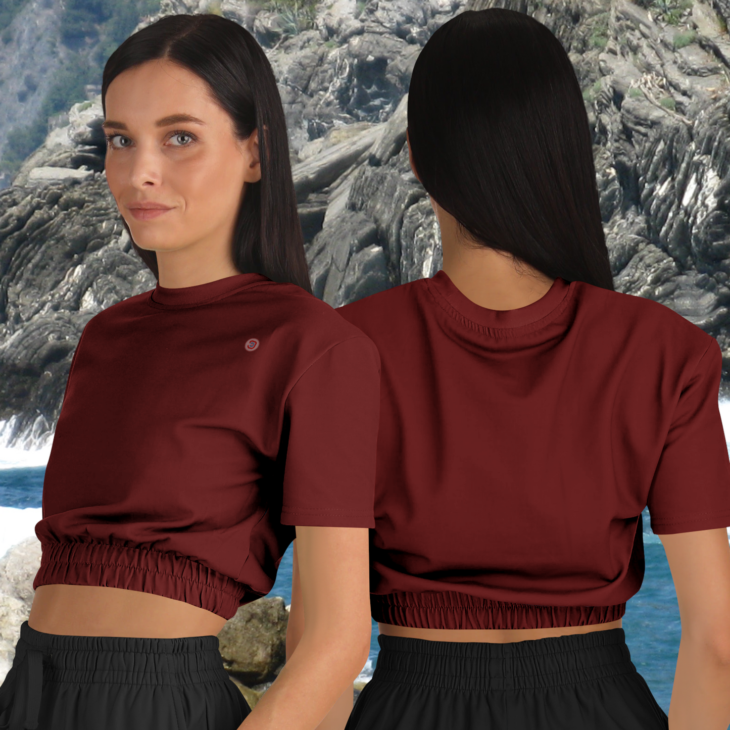 Just Being You, Your Way!-Activewear for Divas | Get your next all-over-printed crop top designed just for you!-Crop Top - AOP - FREE STYLE PLAIN P1P2P3