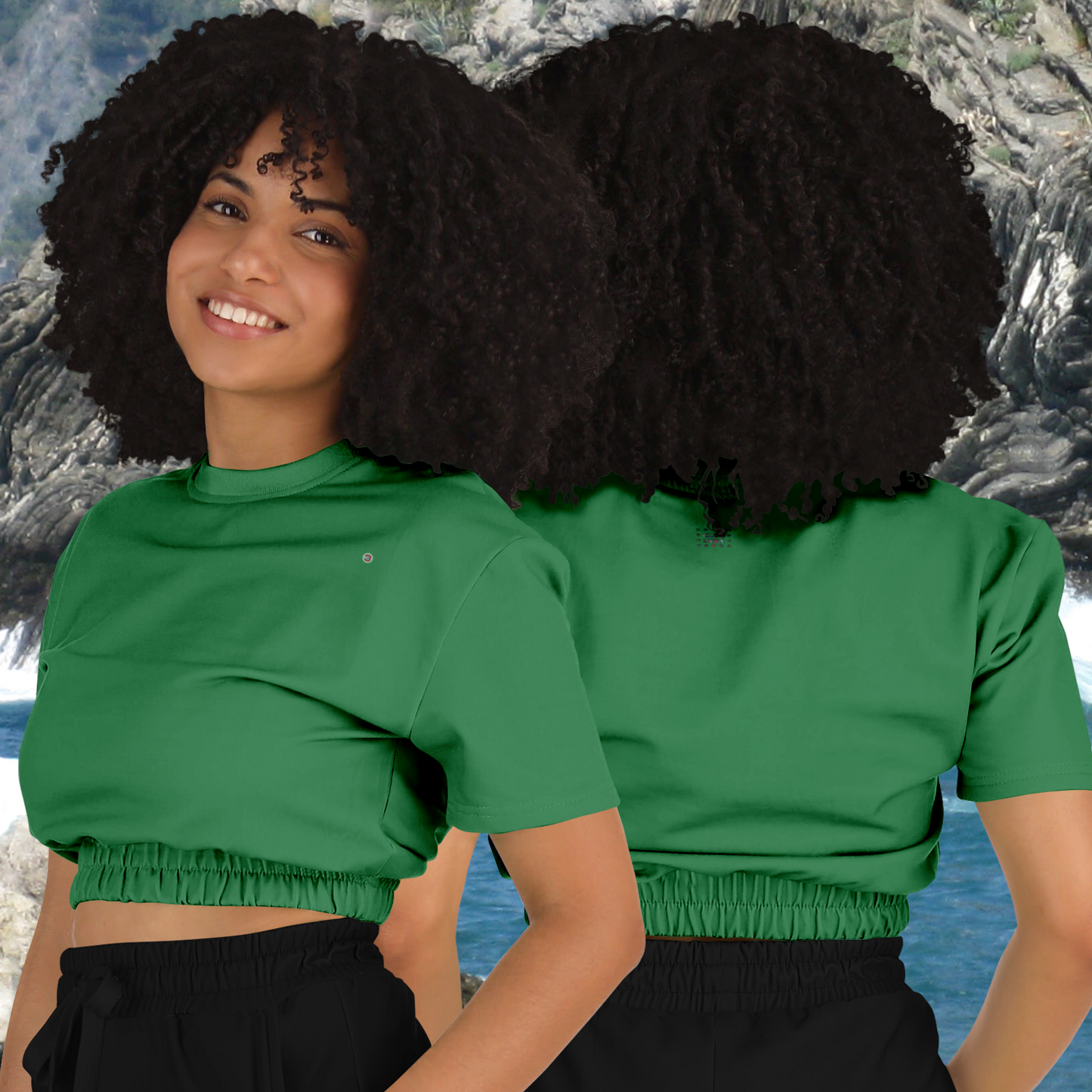 Just Being You, Your Way!-Activewear for Divas | Get your next all-over-printed crop top designed just for you!-Crop Top - AOP - FREE STYLE PLAIN P1P2P3