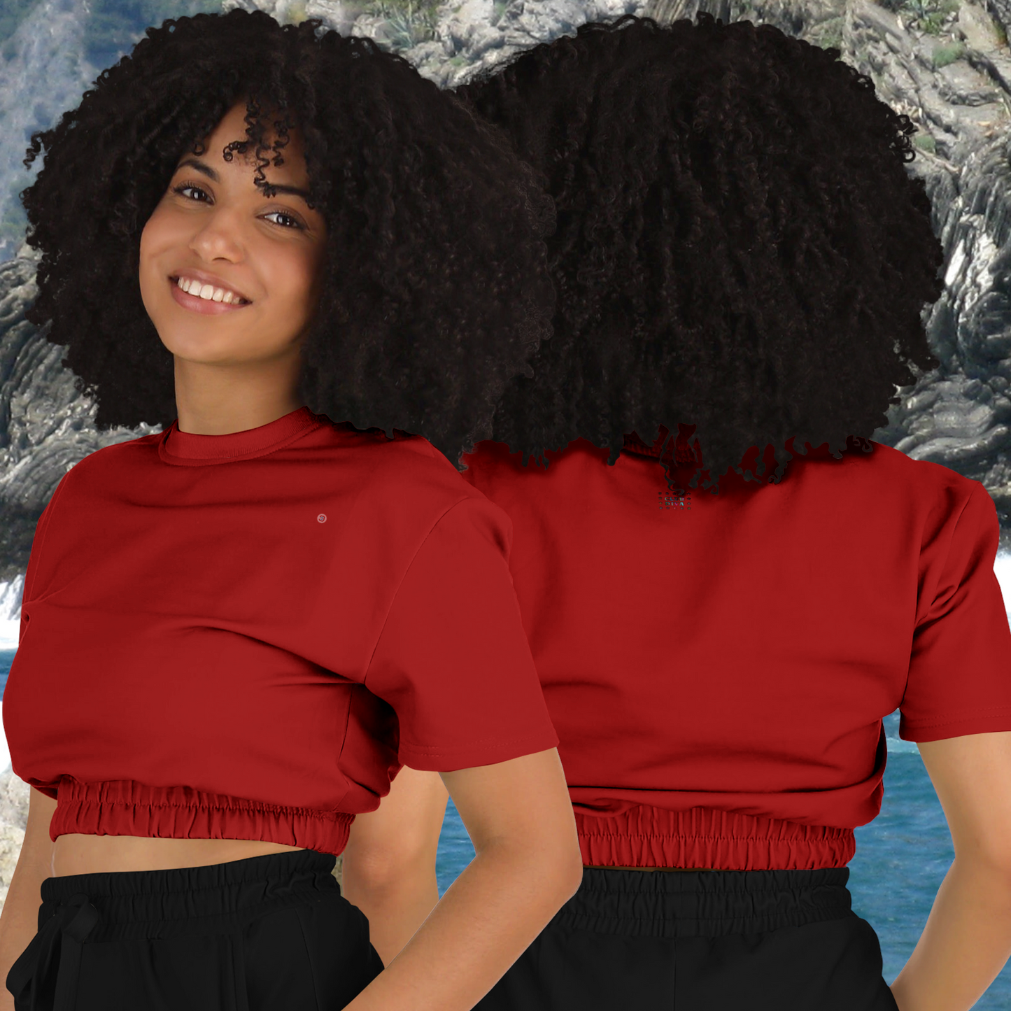 Just Being You, Your Way!-Activewear for Divas | Get your next all-over-printed crop top designed just for you!-Crop Top - AOP - FREE STYLE PLAIN P1P2P3