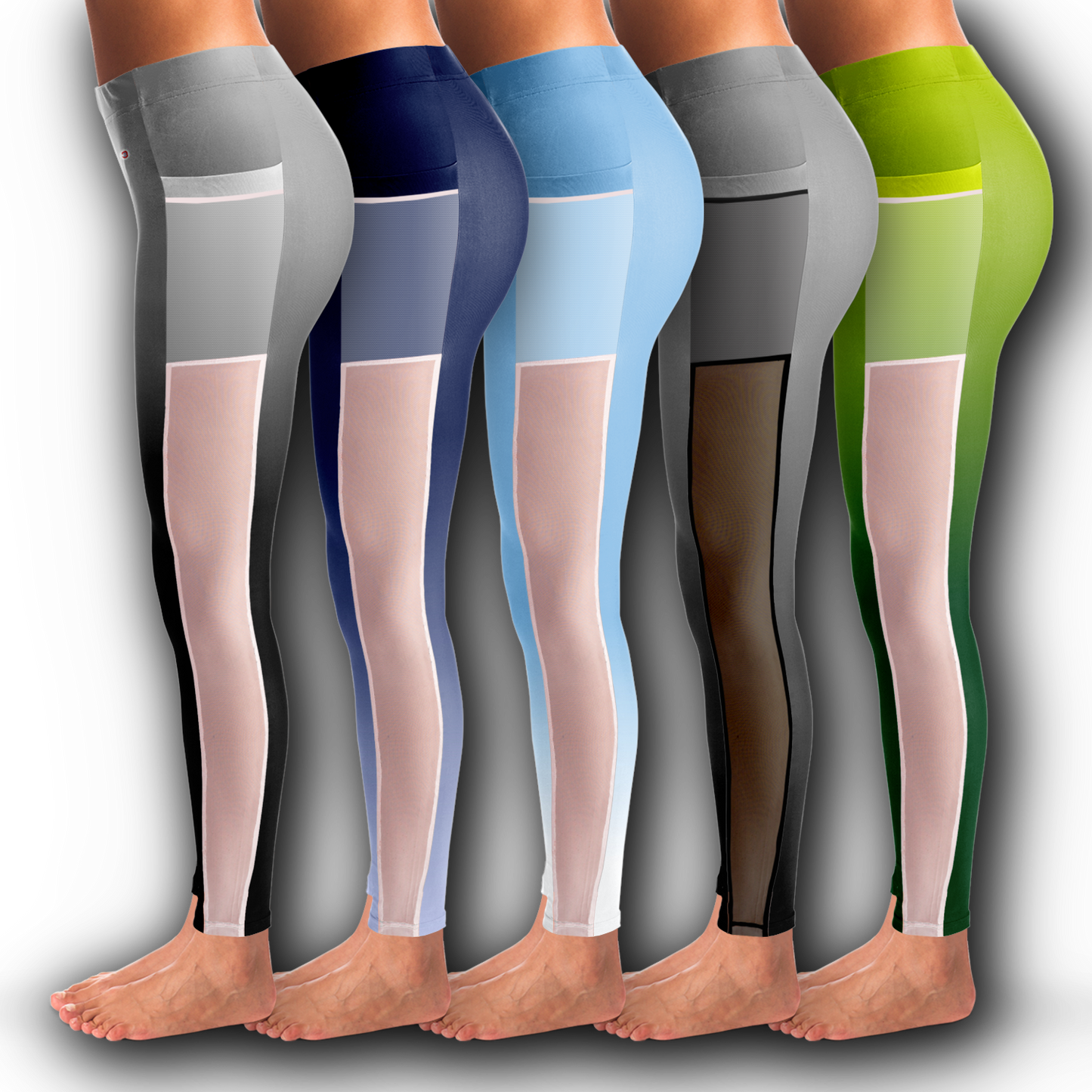Just Being You, Your Way!-Activewear for Divas | Stand out at the gym, get your next pair of mesh leggings designed just for you!-Leggings - AOP - MESH FREE STYLE BLEND P2P3