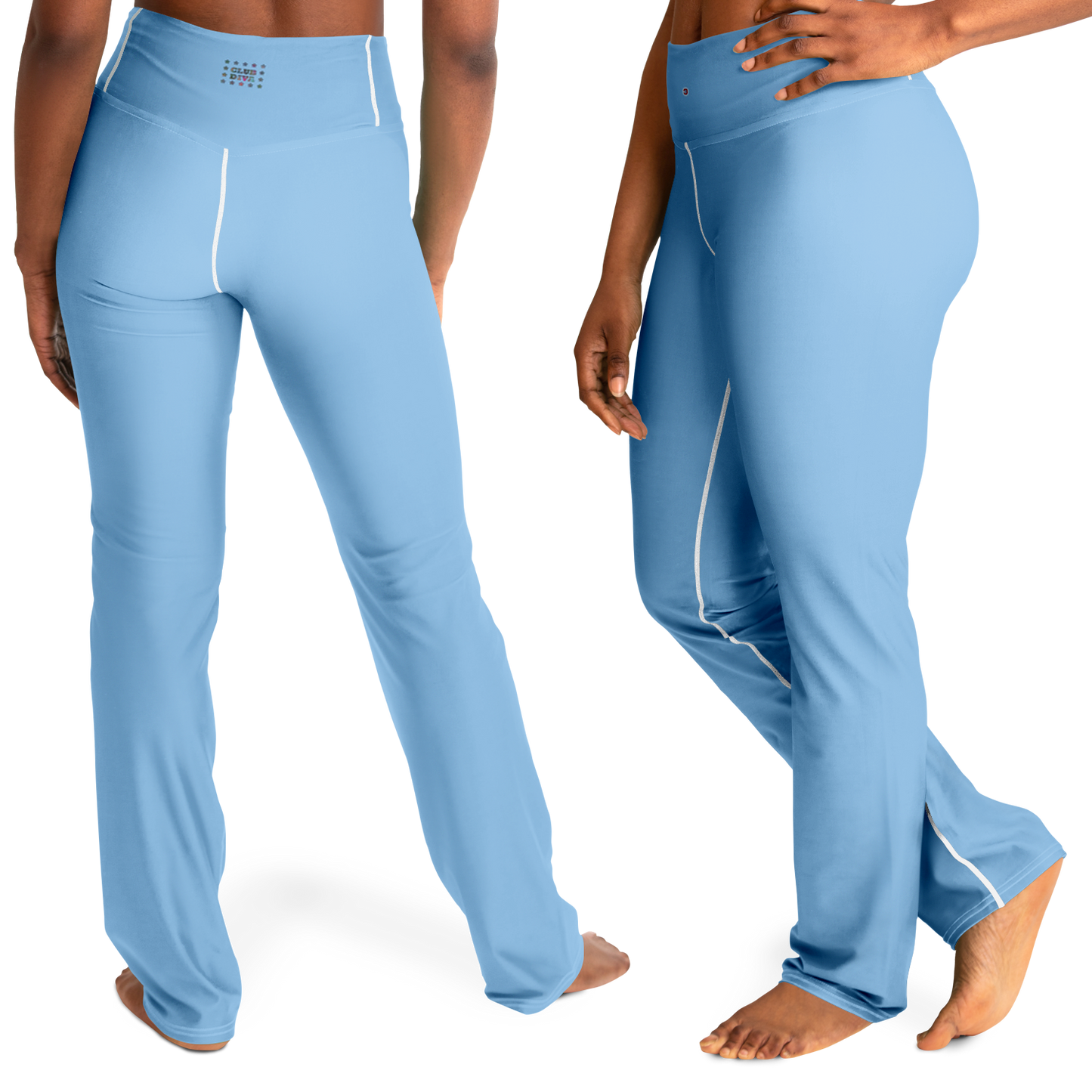Just Being You, Your Way!-Activewear for Divas | Standout at the gym, get your next pair of flared leggings designed just for you!-Leggings - AOP - FLARE FREE STYLE PLAIN P1P2P3