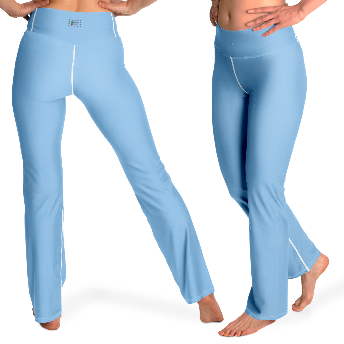 Just Being You, Your Way!-Activewear for Divas | Standout at the gym, get your next pair of flared leggings designed just for you!-Leggings - AOP - FLARE FREE STYLE PLAIN P1P2P3