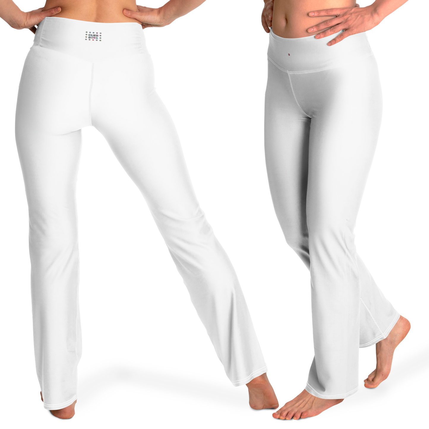 Just Being You, Your Way!-Activewear for Divas | Standout at the gym, get your next pair of flared leggings designed just for you!-Leggings - AOP - FLARE FREE STYLE PLAIN P1P2P3