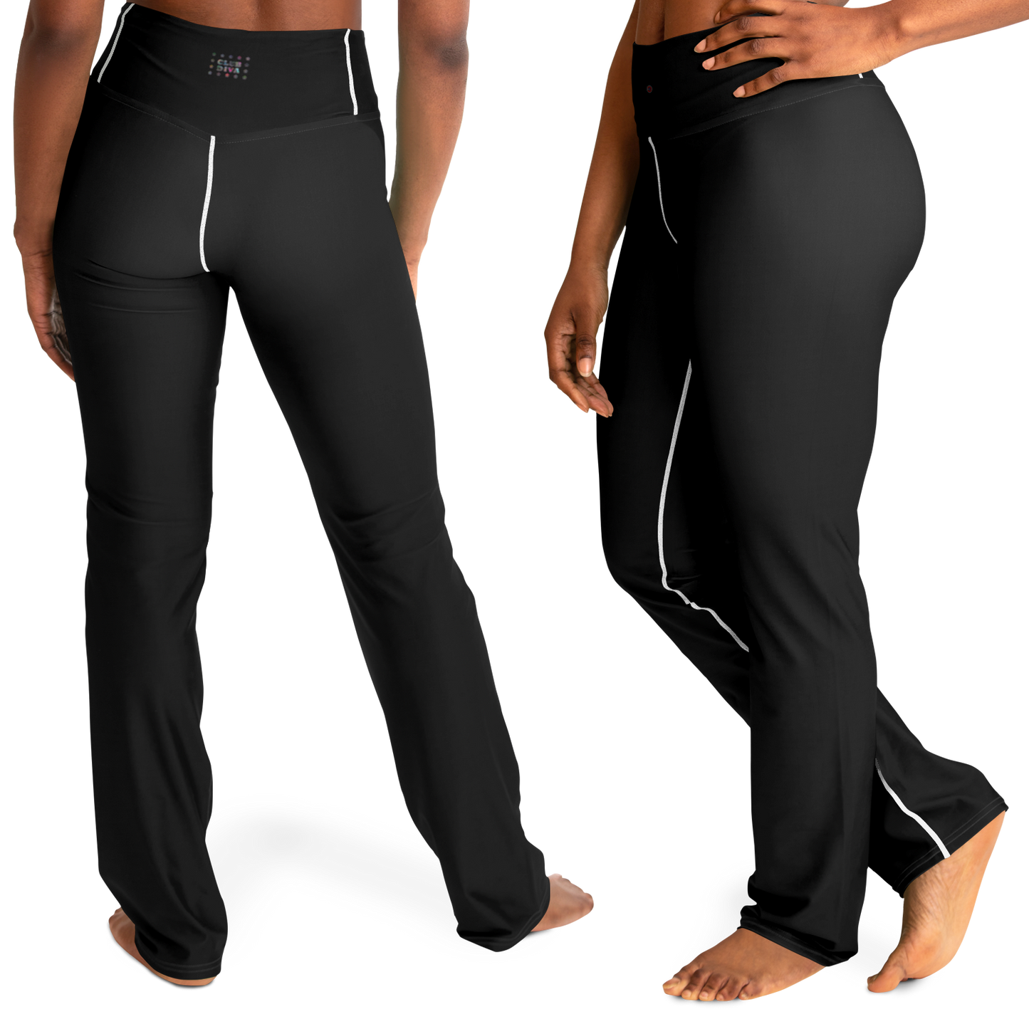 Just Being You, Your Way!-Activewear for Divas | Standout at the gym, get your next pair of flared leggings designed just for you!-Leggings - AOP - FLARE FREE STYLE PLAIN P1P2P3