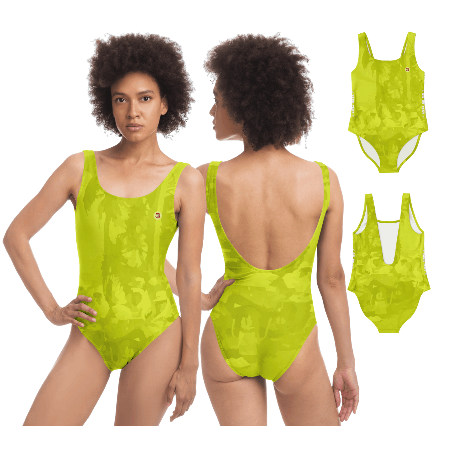 Just Being You, Your Way!-Activewear for Divas | Wow everyone at the beach or the pool with this 1-piece swimsuit.-One-Piece Swimsuit - AOP - TP P0P1P2P3