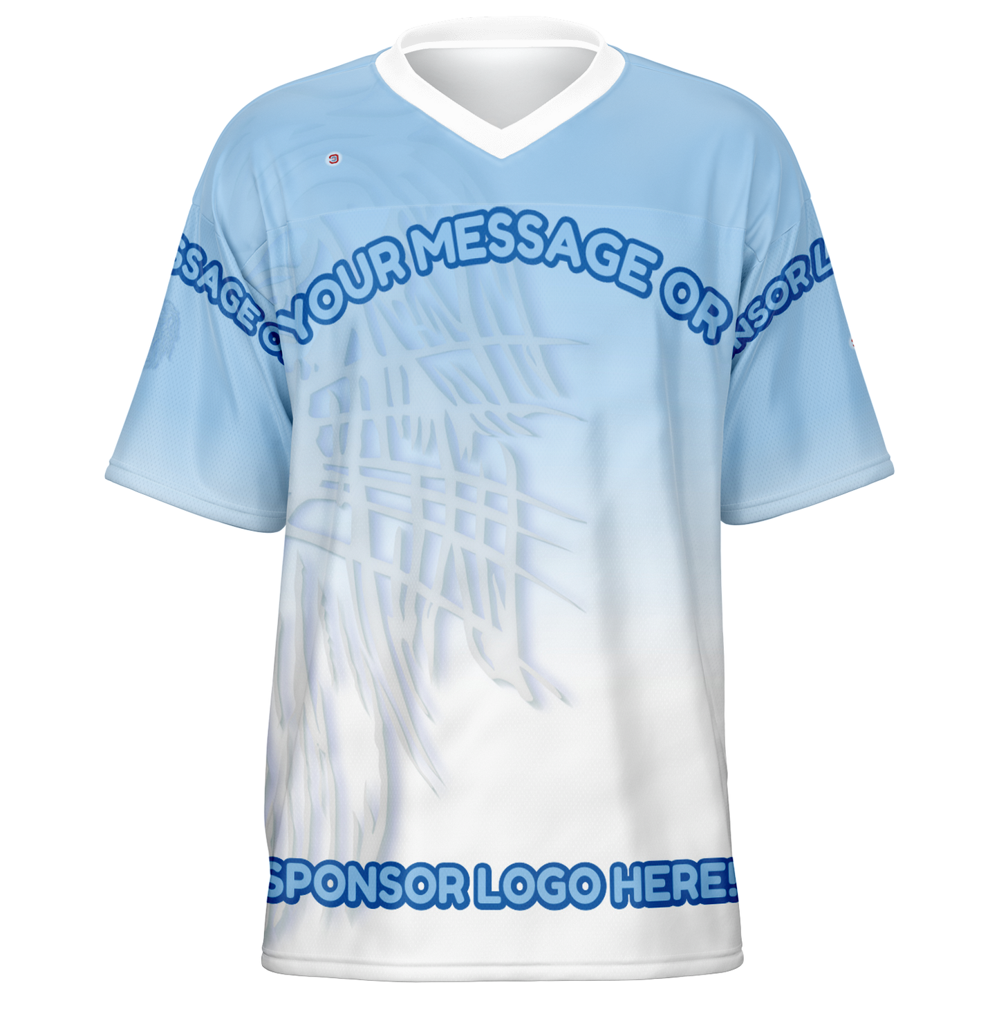 Just Being You, Your Way!-Activewear for Dudes | Add your text for free to this customizable all-over-printed football shirt.-Football Jersey - AOP - LG P1