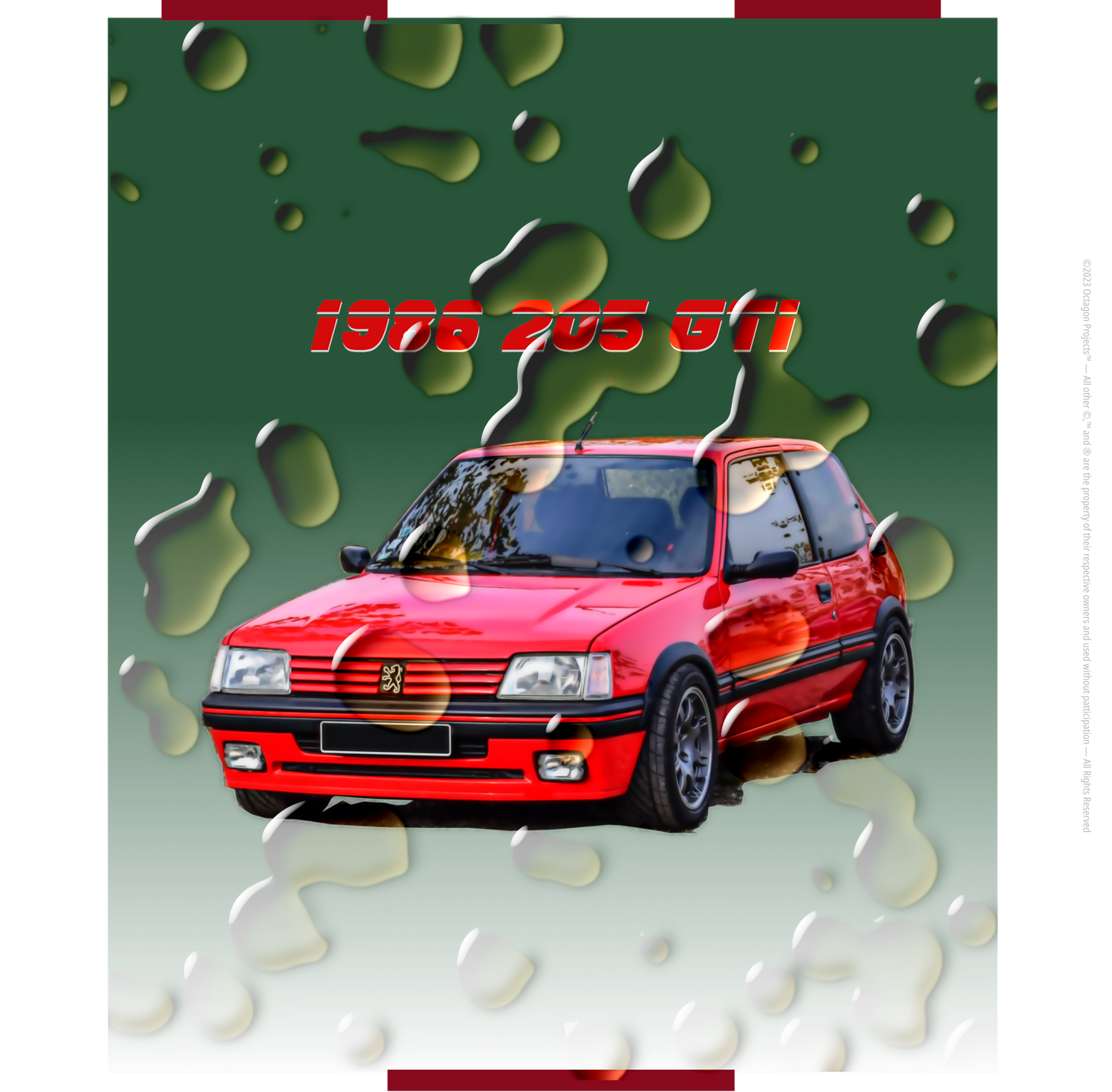 Just Being You, Your Way!-Casualwear for Dudes | 205 GTi short sleeved garage shirt-Short Sleeve Garage Shirt - AOP - 205 GTi P0P1P2P3