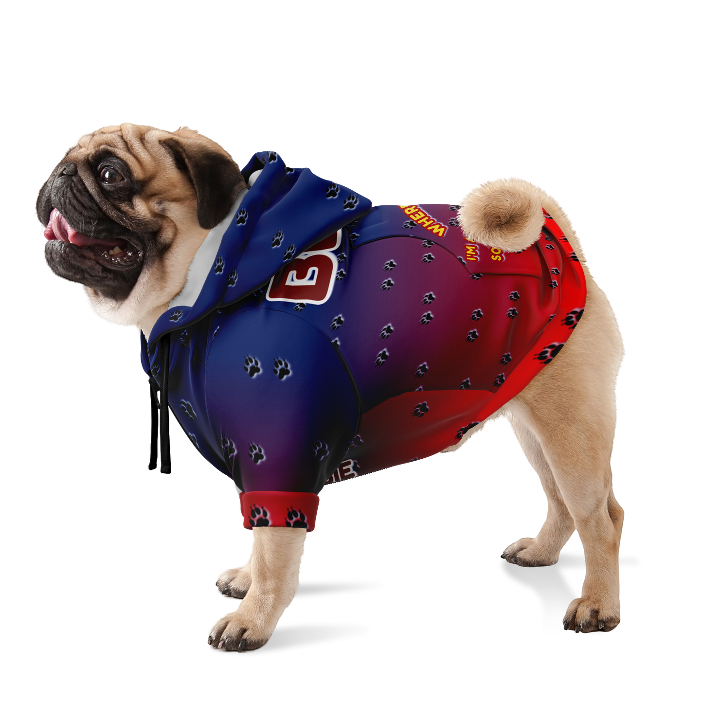 Just Being You, Your Way!-Dog Apparel | Pimp your pooch with this customizable hoodie-Dog Hoodie - AOP - PAW TRAIL P0P1P2P3
