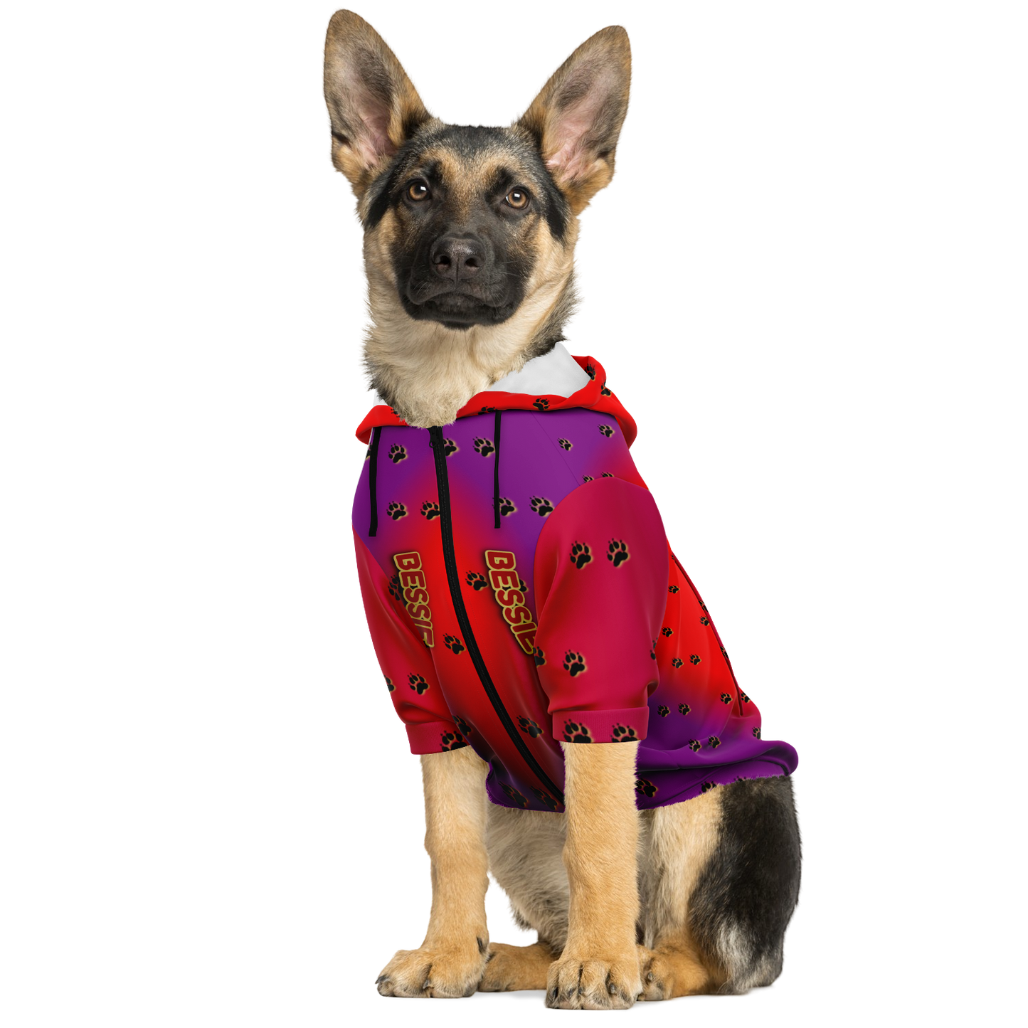 Just Being You, Your Way!-Dog Apparel | Pimp your pooch with this customizable hoodie-Dog Hoodie - AOP - PAW TRAIL P0P1P2P3