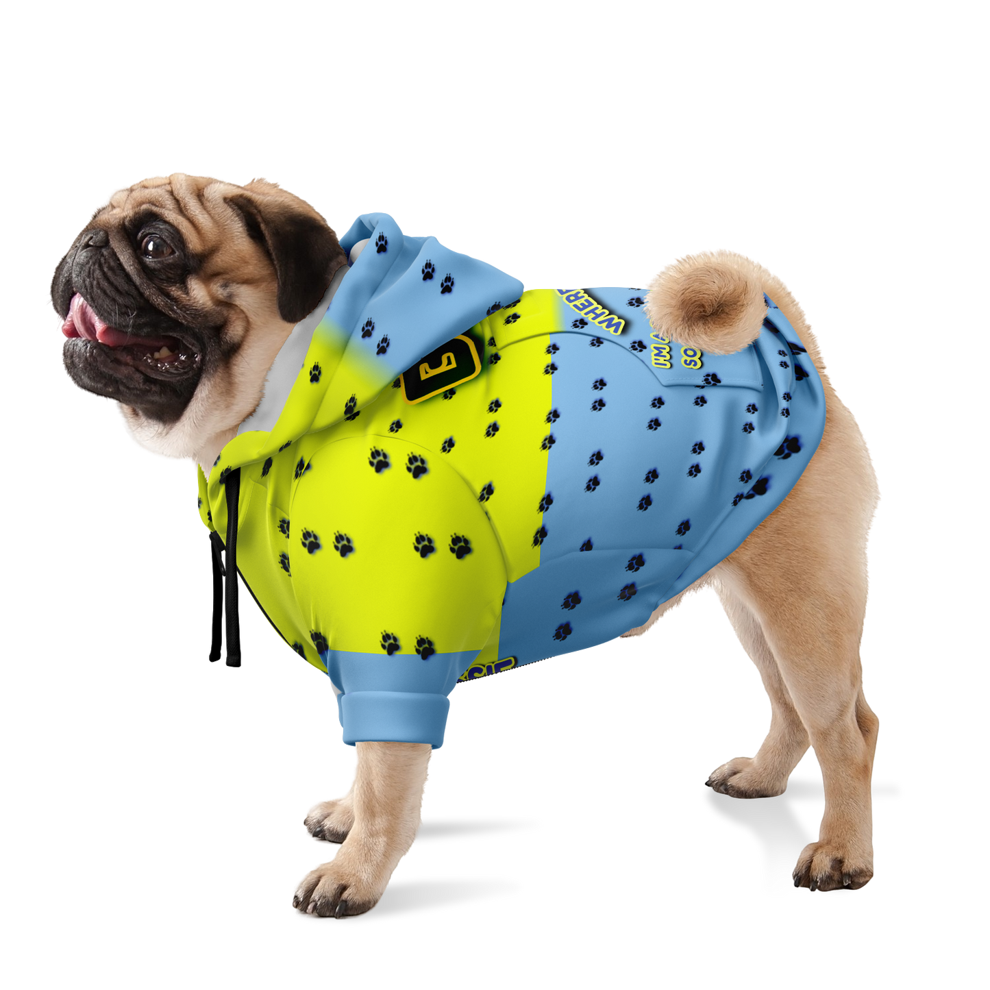 Just Being You, Your Way!-Dog Apparel | Pimp your pooch with this customizable hoodie-Dog Hoodie - AOP - PAW TRAIL P0P1P2P3
