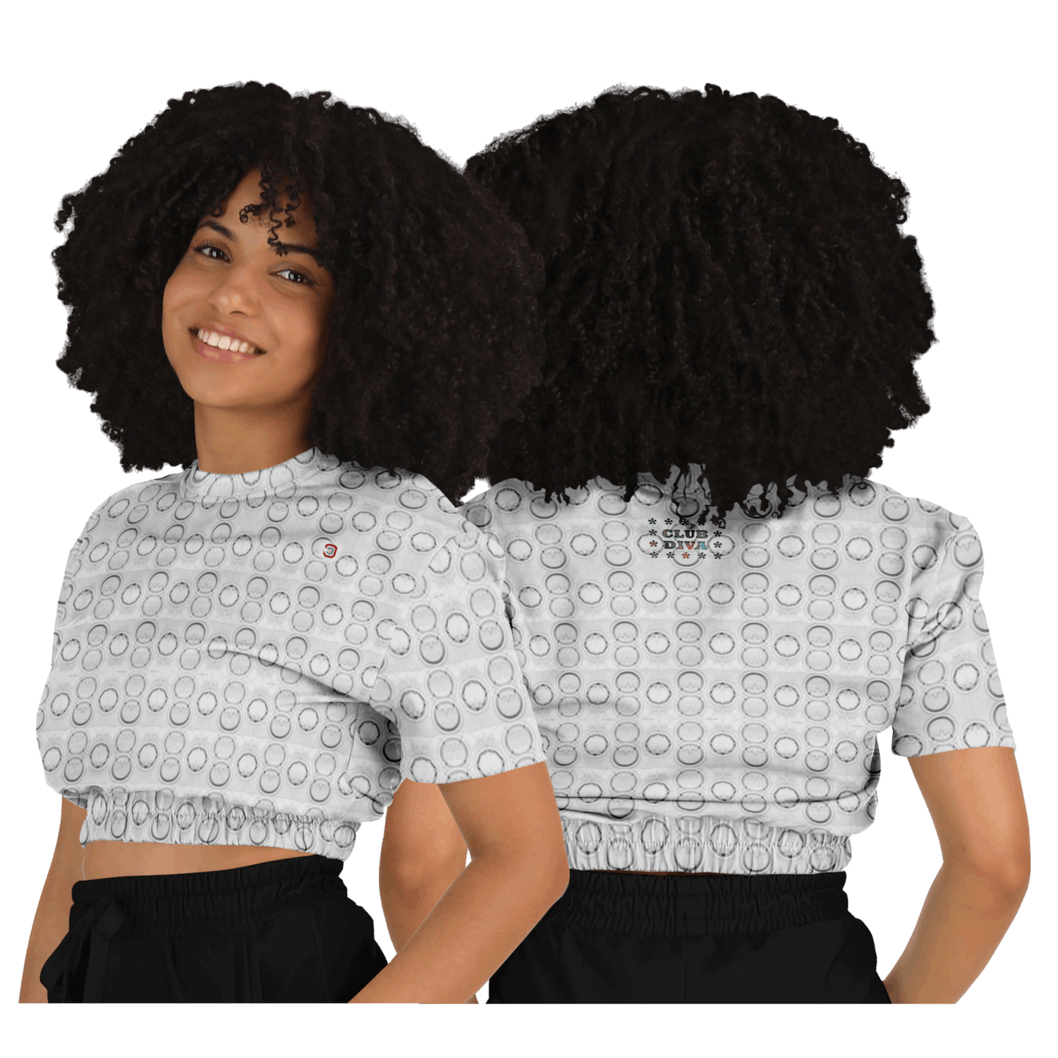  Just Being You, Your Way!-Activewear for Divas | Get your next all-over-printed crop top designed just for you!-Crop Top - AOP - 4R FREE STYLE P1P2P3