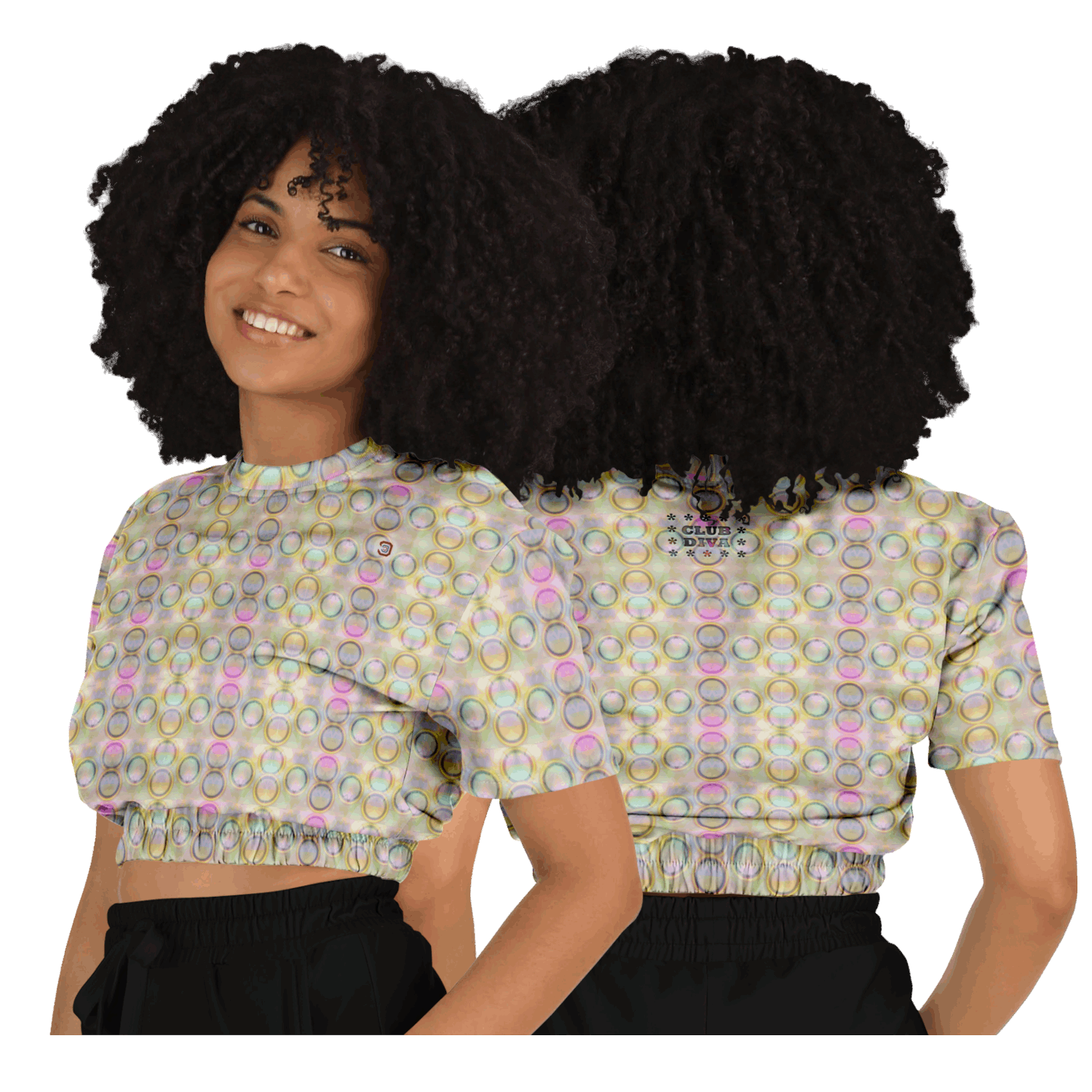  Just Being You, Your Way!-Activewear for Divas | Get your next all-over-printed crop top designed just for you!-Crop Top - AOP - 4R FREE STYLE P1P2P3