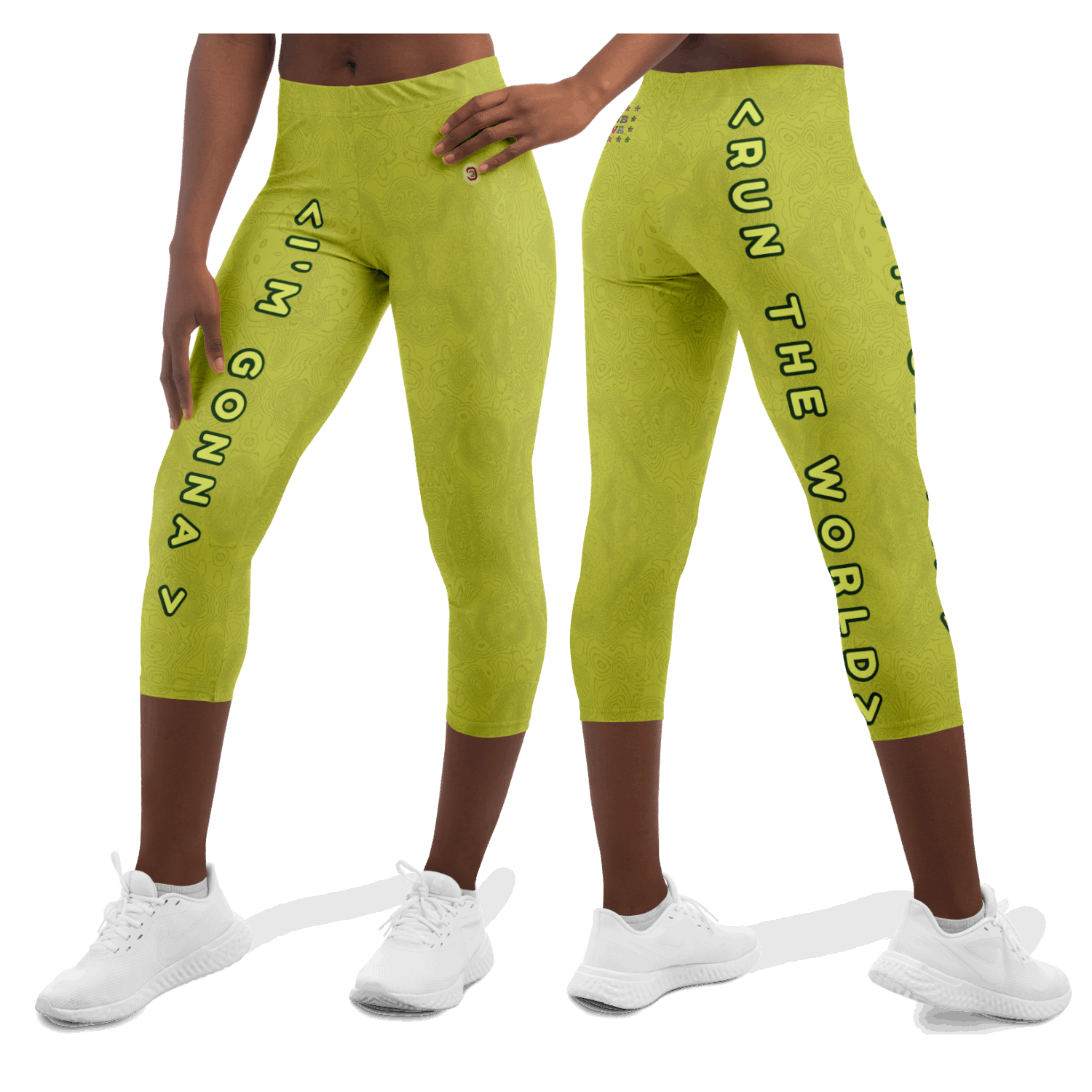  Just Being You, Your Way!-Activewear for Divas | Get your next pair of capri leggings free style designed just for you!-Leggings - AOP - CAPRI FREE STYLE TC P1P2P3