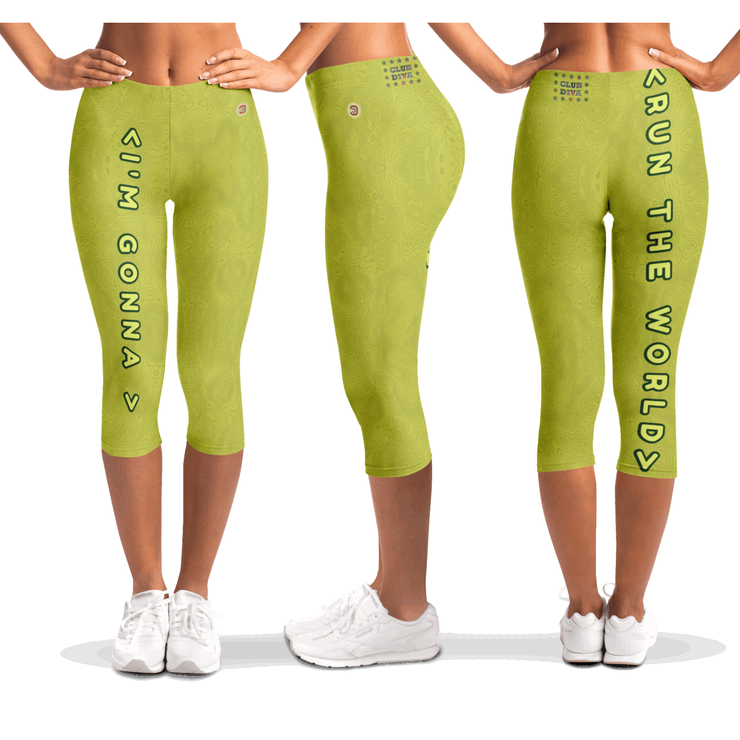  Just Being You, Your Way!-Activewear for Divas | Get your next pair of capri leggings free style designed just for you!-Leggings - AOP - CAPRI FREE STYLE TC P1P2P3