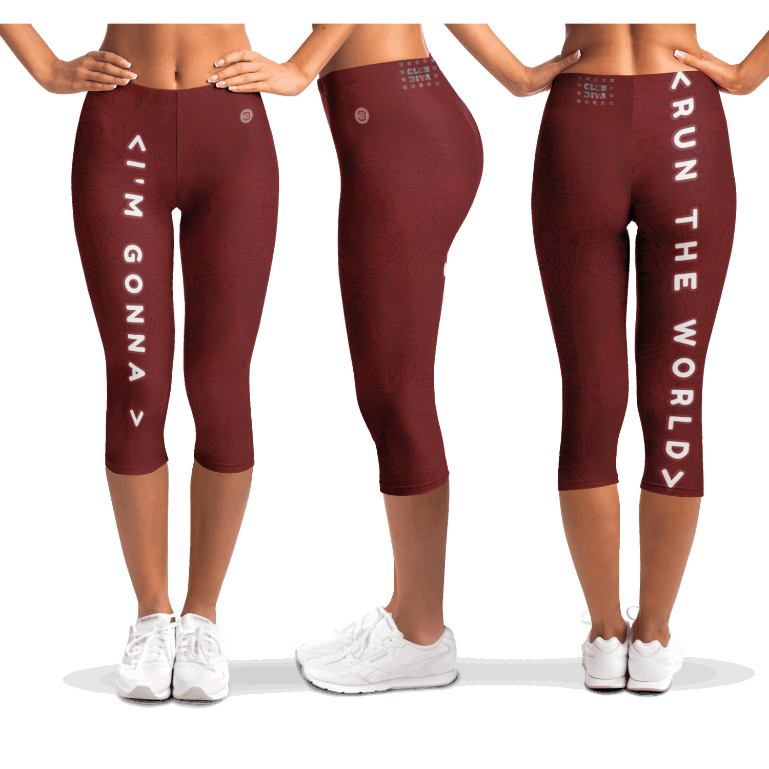  Just Being You, Your Way!-Activewear for Divas | Get your next pair of capri leggings free style designed just for you!-Leggings - AOP - CAPRI FREE STYLE TC P1P2P3