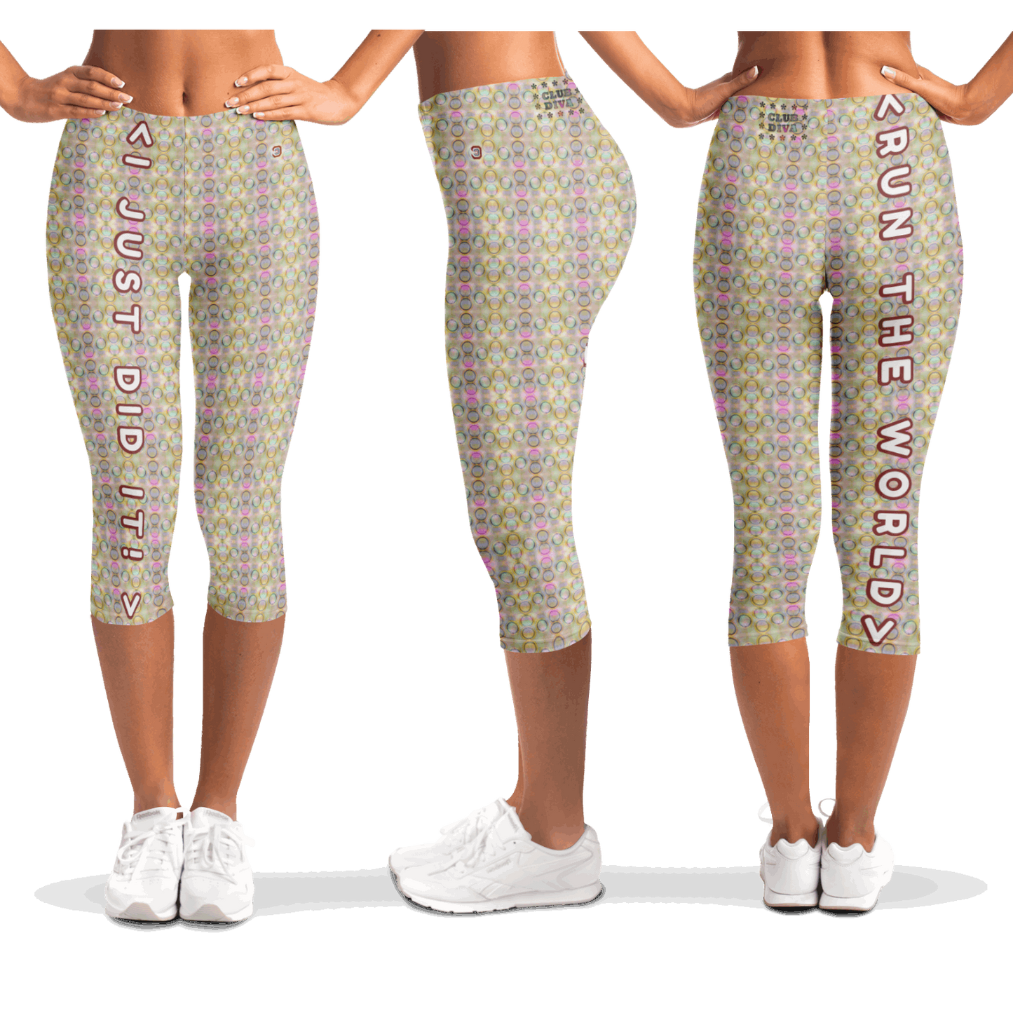  Just Being You, Your Way!-Activewear for Divas | Get your next pair of capri leggings free style designed just for you!-Leggings - AOP - CAPRI FREE STYLE 4R P0P1