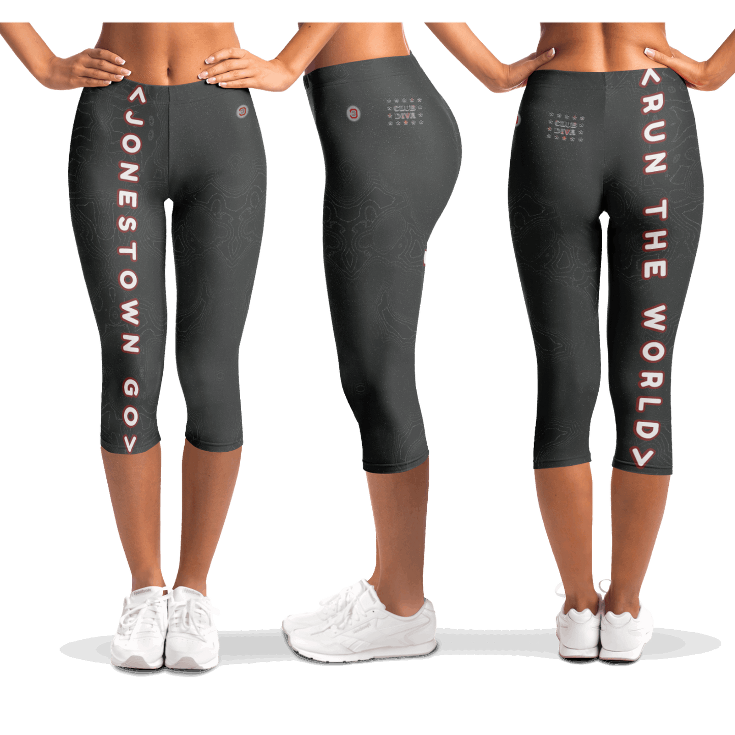  Just Being You, Your Way!-Activewear for Divas | Get your next pair of capri leggings free style designed just for you!-Leggings - AOP - CAPRI FREE STYLE TC P1P2P3