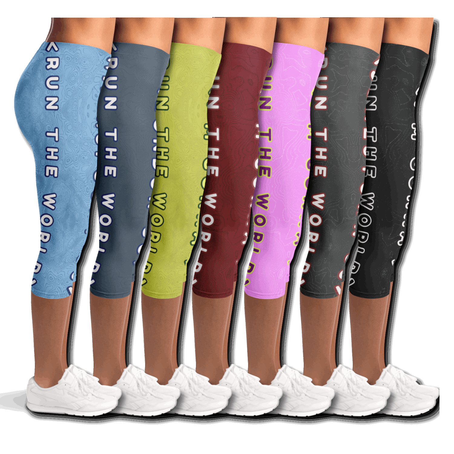  Just Being You, Your Way!-Activewear for Divas | Get your next pair of capri leggings free style designed just for you!-Leggings - AOP - CAPRI FREE STYLE TC P1P2P3