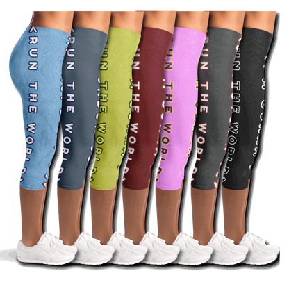  Just Being You, Your Way!-Activewear for Divas | Get your next pair of capri leggings free style designed just for you!-Leggings - AOP - CAPRI FREE STYLE TC P1P2P3