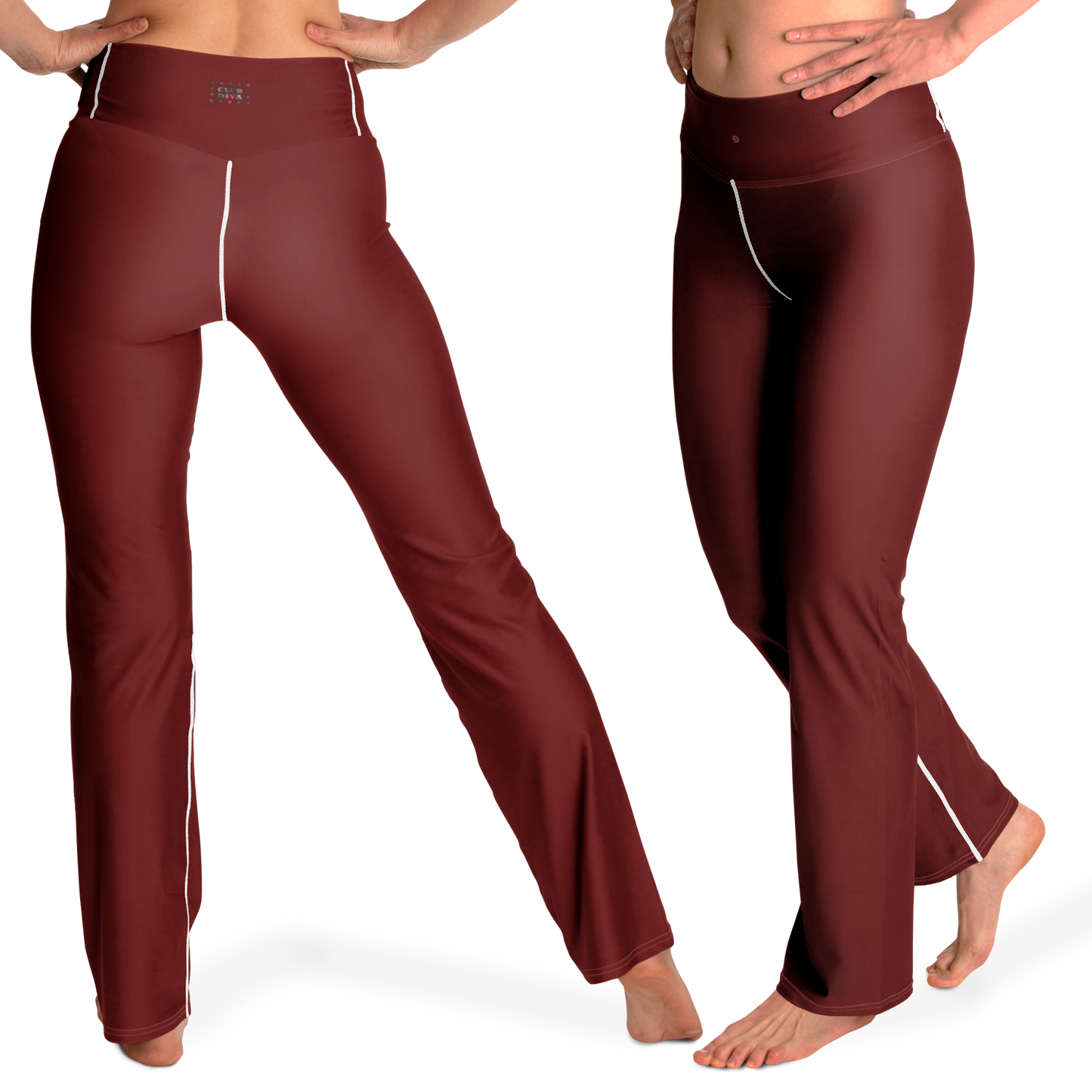  Just Being You, Your Way!-Activewear for Divas | Standout at the gym, get your next pair of flared leggings designed just for you!-Leggings - AOP - FLARE FREE STYLE PLAIN P1P2P3