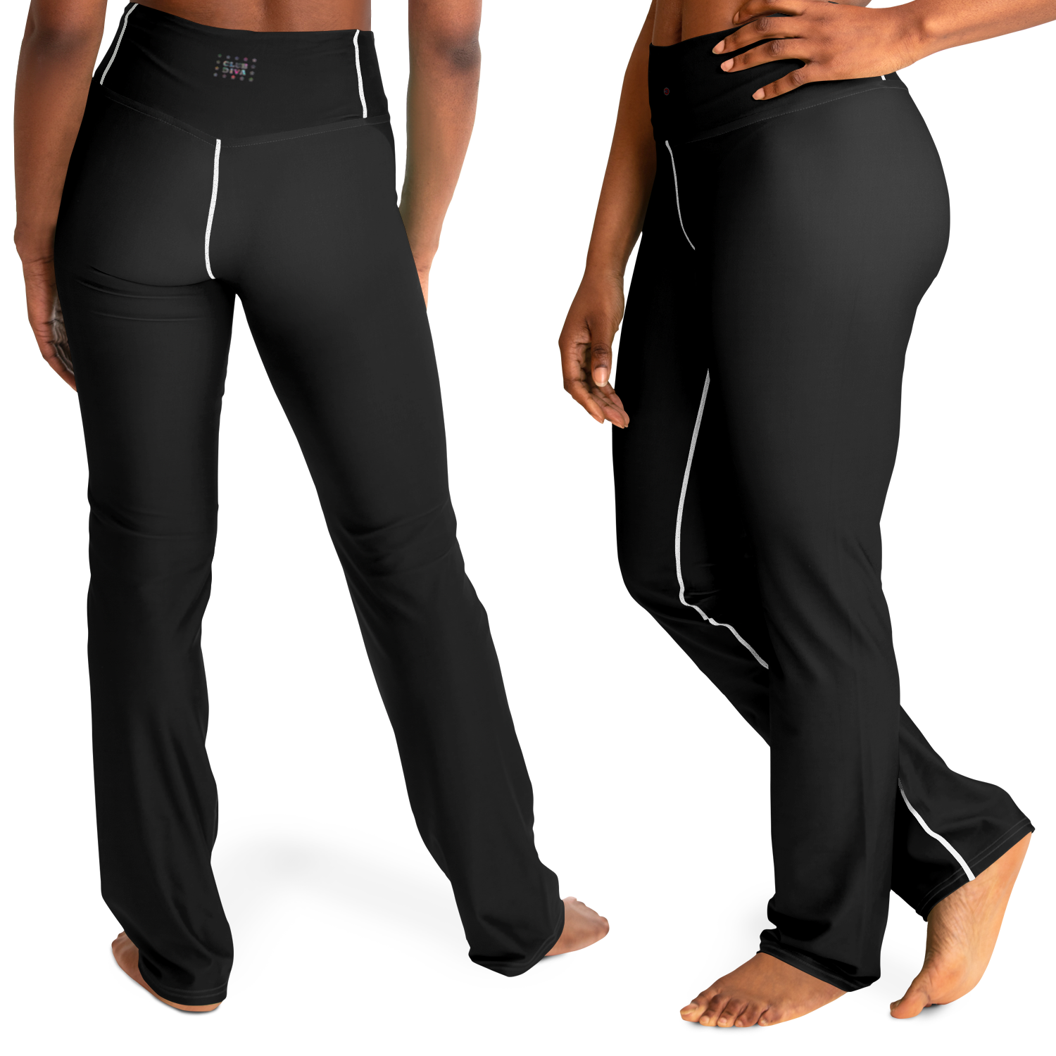  Just Being You, Your Way!-Activewear for Divas | Standout at the gym, get your next pair of flared leggings designed just for you!-Leggings - AOP - FLARE FREE STYLE PLAIN P1P2P3