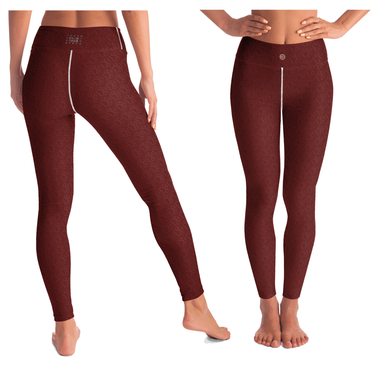  Just Being You, Your Way!-Activewear for Divas | Standout at yoga practice, get your next pair of dog paw pattern leggings designed just for you!-Leggings - AOP - YOGA FREE STYLE POOCH P1P2P3