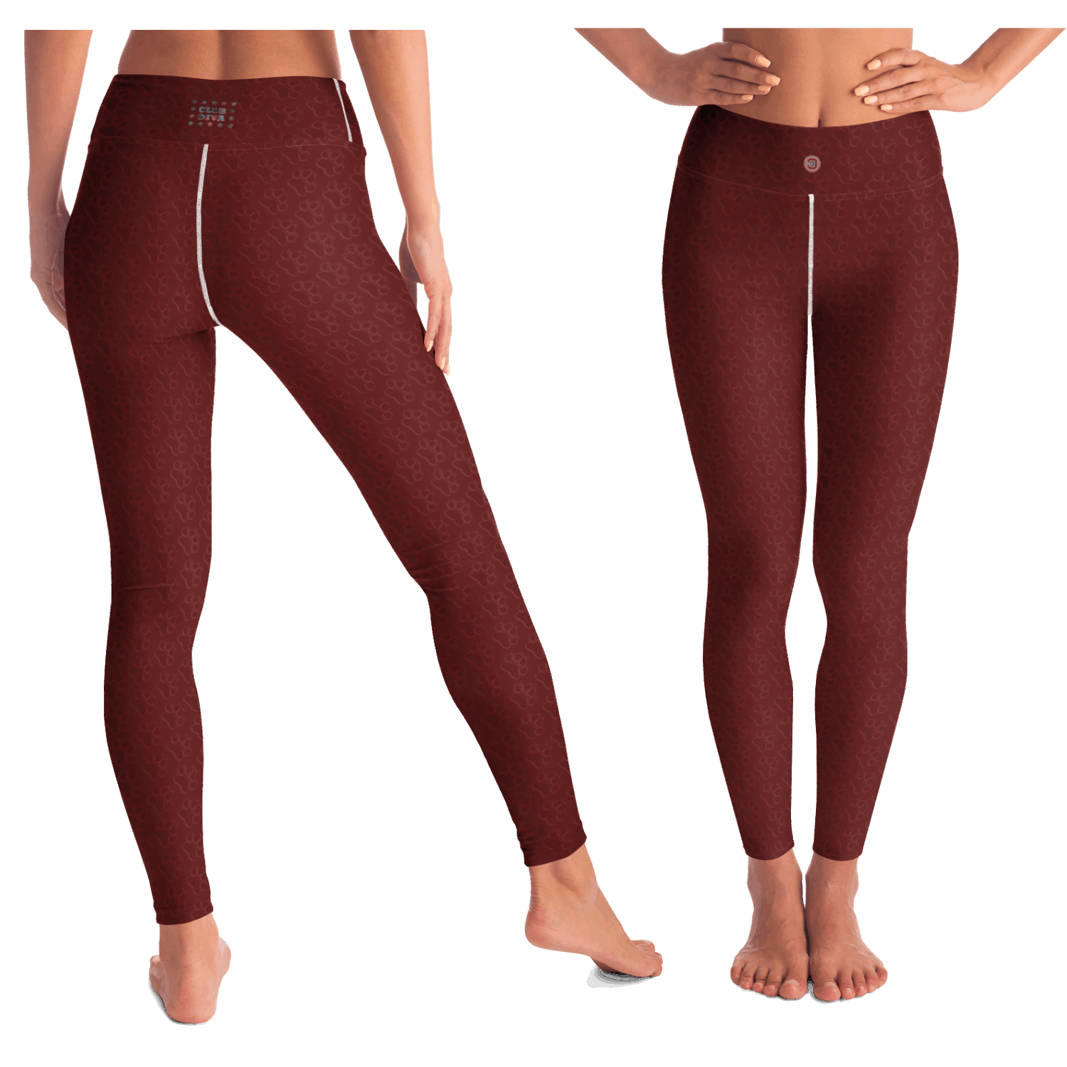  Just Being You, Your Way!-Activewear for Divas | Standout at yoga practice, get your next pair of dog paw pattern leggings designed just for you!-Leggings - AOP - YOGA FREE STYLE POOCH P1P2P3