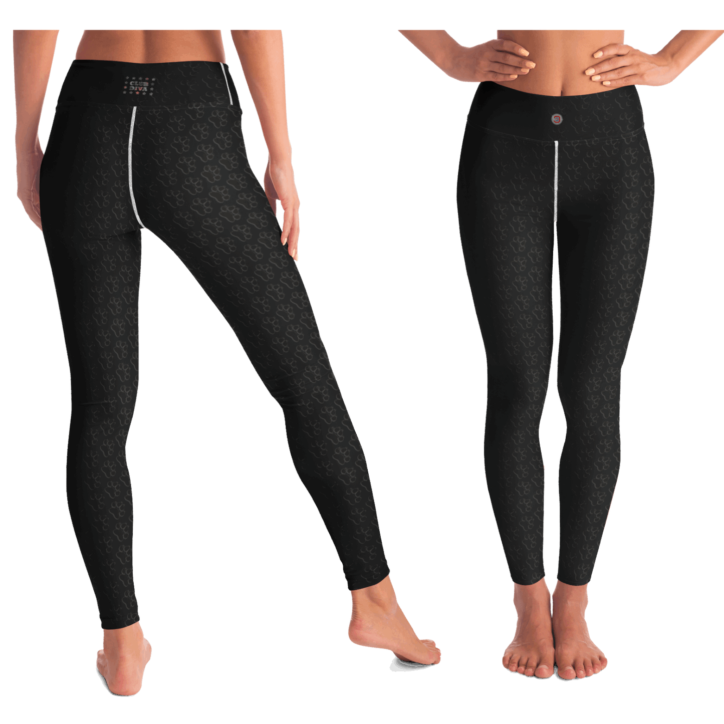  Just Being You, Your Way!-Activewear for Divas | Standout at yoga practice, get your next pair of dog paw pattern leggings designed just for you!-Leggings - AOP - YOGA FREE STYLE POOCH P1P2P3