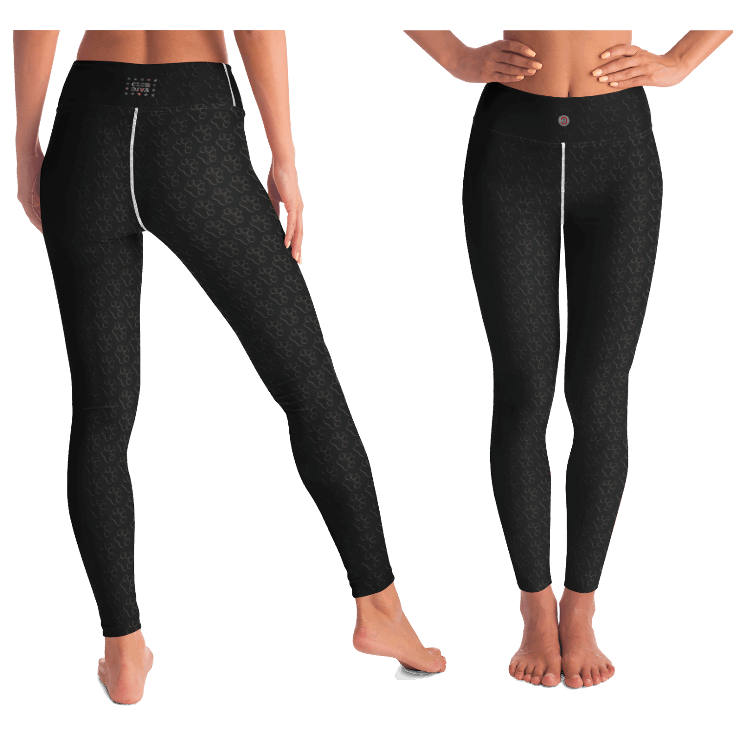  Just Being You, Your Way!-Activewear for Divas | Standout at yoga practice, get your next pair of dog paw pattern leggings designed just for you!-Leggings - AOP - YOGA FREE STYLE POOCH P1P2P3