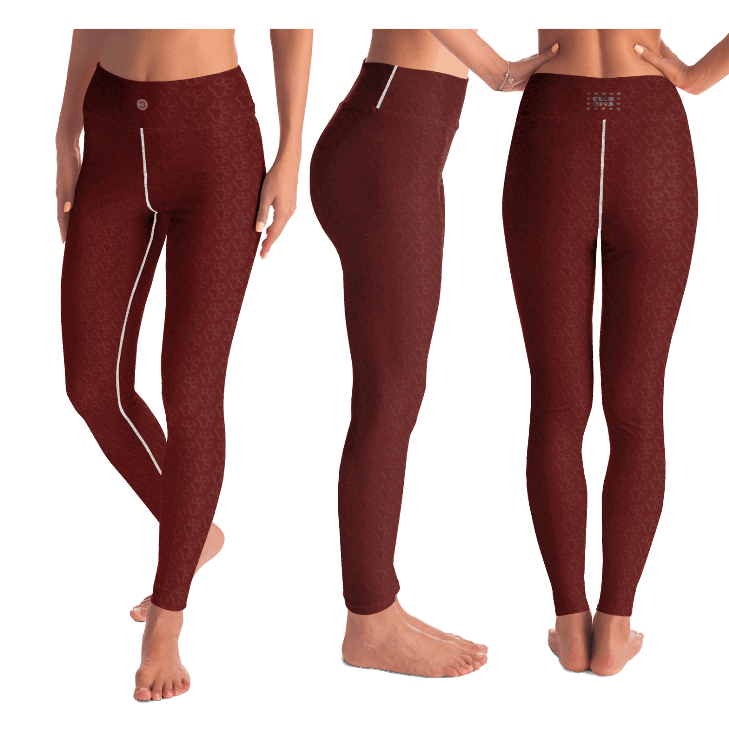  Just Being You, Your Way!-Activewear for Divas | Standout at yoga practice, get your next pair of dog paw pattern leggings designed just for you!-Leggings - AOP - YOGA FREE STYLE POOCH P1P2P3