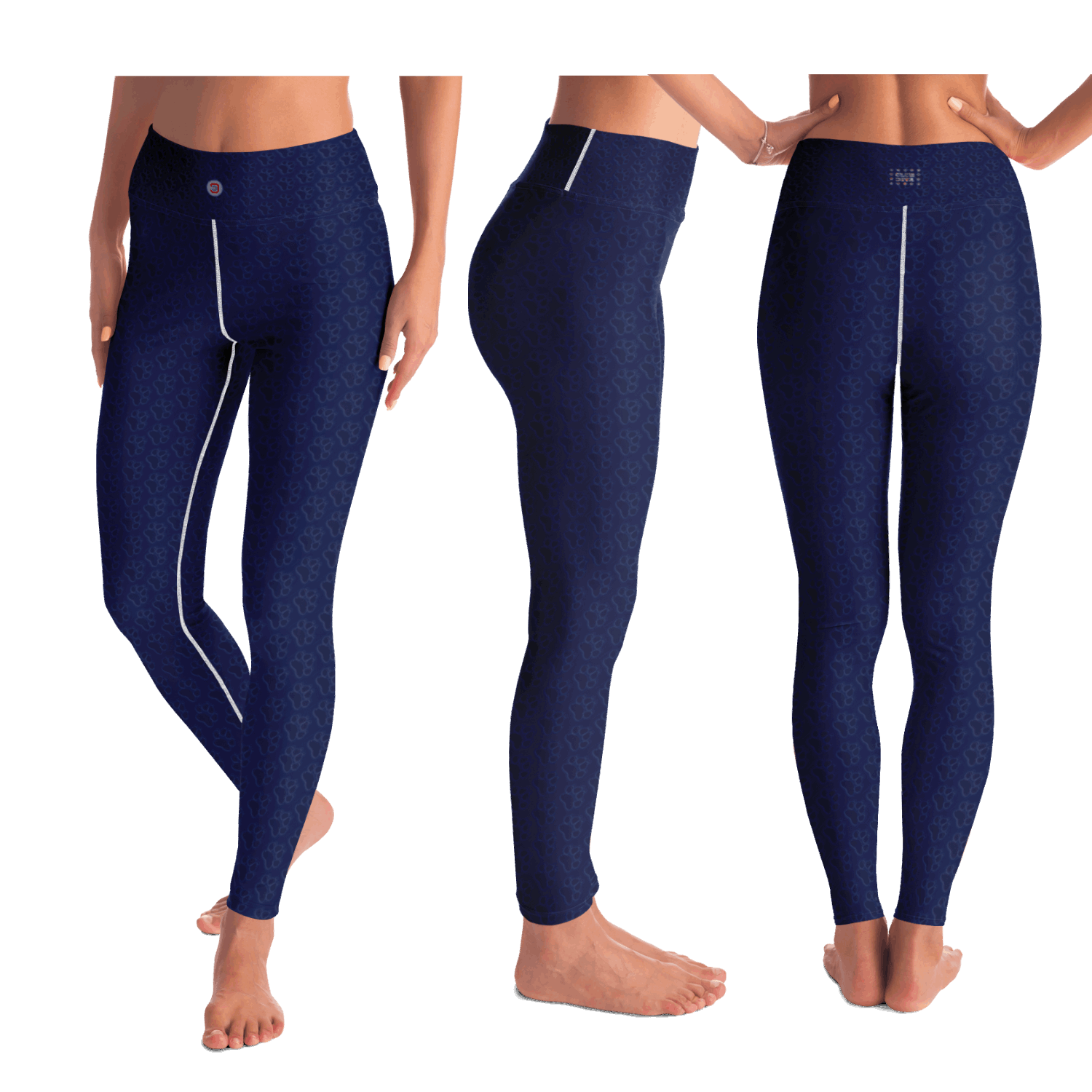  Just Being You, Your Way!-Activewear for Divas | Standout at yoga practice, get your next pair of dog paw pattern leggings designed just for you!-Leggings - AOP - YOGA FREE STYLE POOCH P1P2P3