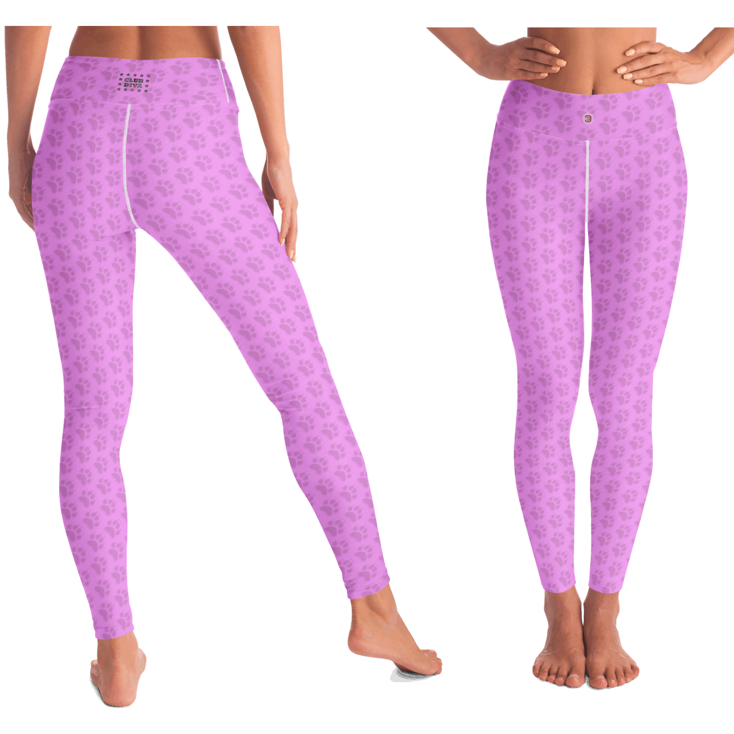  Just Being You, Your Way!-Activewear for Divas | Standout at yoga practice, get your next pair of dog paw pattern leggings designed just for you!-Leggings - AOP - YOGA FREE STYLE POOCH P1P2P3