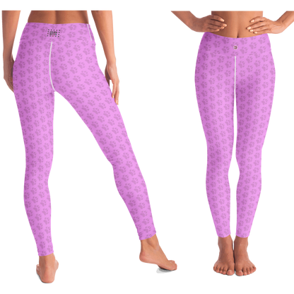  Just Being You, Your Way!-Activewear for Divas | Standout at yoga practice, get your next pair of dog paw pattern leggings designed just for you!-Leggings - AOP - YOGA FREE STYLE POOCH P1P2P3