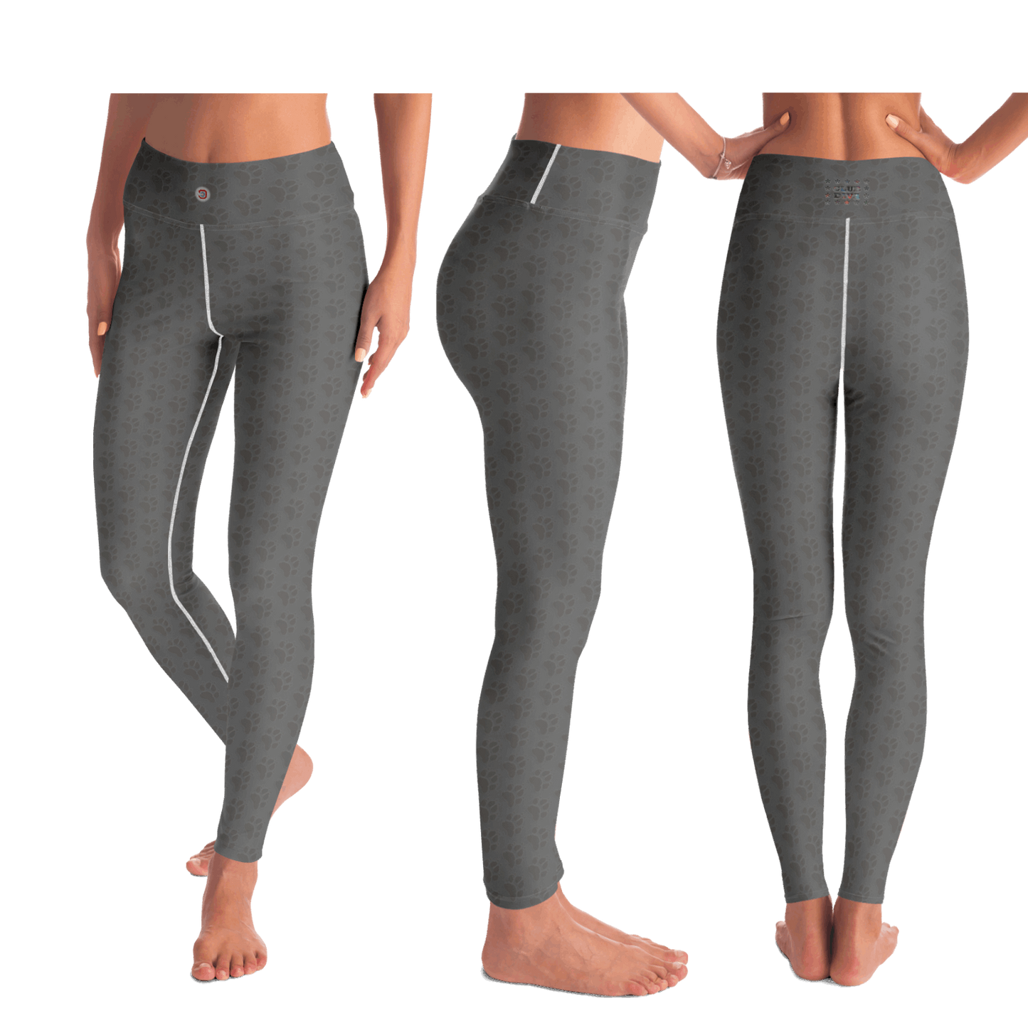  Just Being You, Your Way!-Activewear for Divas | Standout at yoga practice, get your next pair of dog paw pattern leggings designed just for you!-Leggings - AOP - YOGA FREE STYLE POOCH P1P2P3