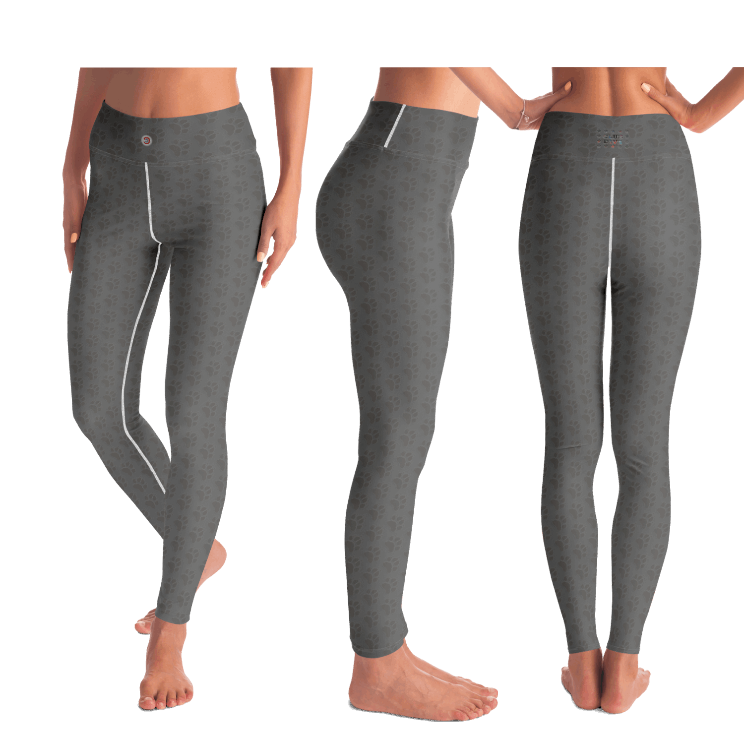  Just Being You, Your Way!-Activewear for Divas | Standout at yoga practice, get your next pair of dog paw pattern leggings designed just for you!-Leggings - AOP - YOGA FREE STYLE POOCH P1P2P3