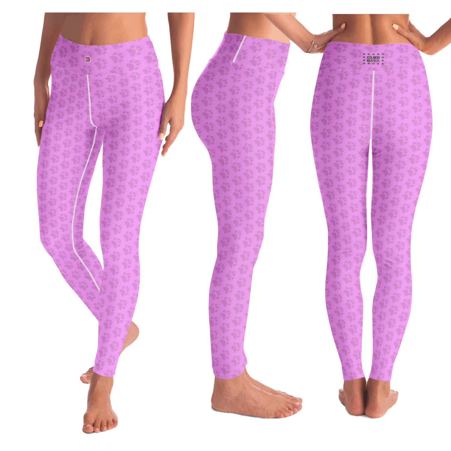  Just Being You, Your Way!-Activewear for Divas | Standout at yoga practice, get your next pair of dog paw pattern leggings designed just for you!-Leggings - AOP - YOGA FREE STYLE POOCH P1P2P3