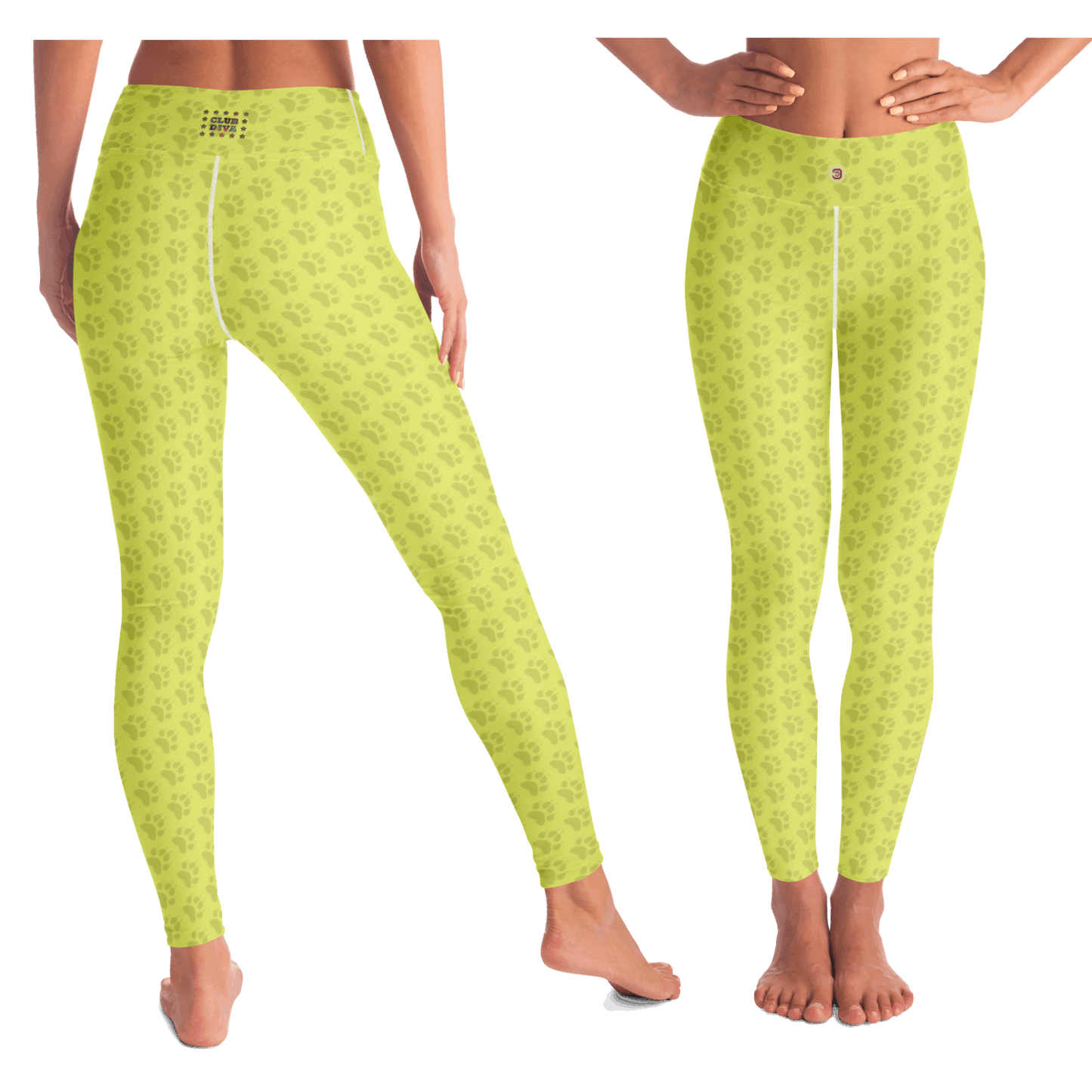  Just Being You, Your Way!-Activewear for Divas | Standout at yoga practice, get your next pair of dog paw pattern leggings designed just for you!-Leggings - AOP - YOGA FREE STYLE POOCH P1P2P3