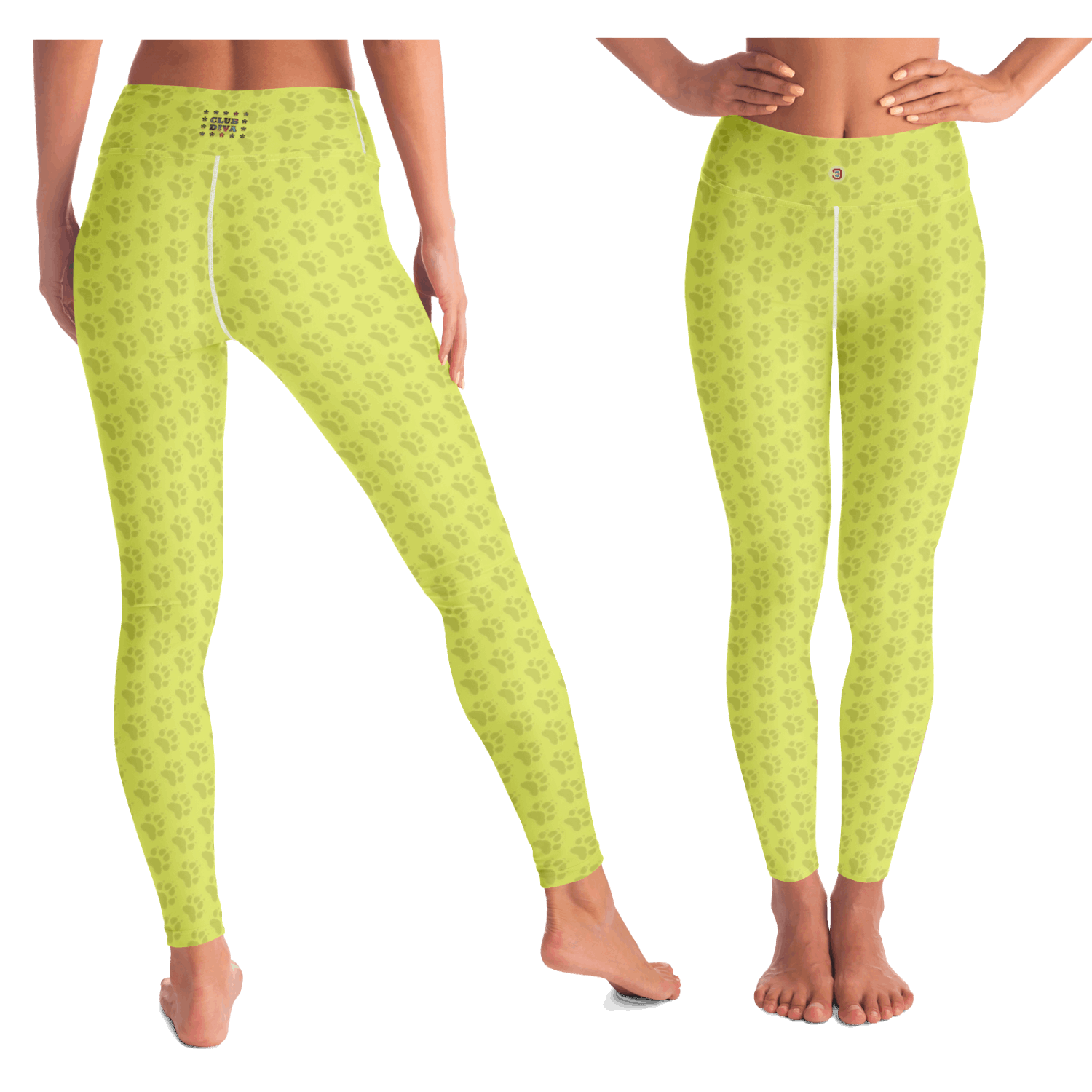  Just Being You, Your Way!-Activewear for Divas | Standout at yoga practice, get your next pair of dog paw pattern leggings designed just for you!-Leggings - AOP - YOGA FREE STYLE POOCH P1P2P3