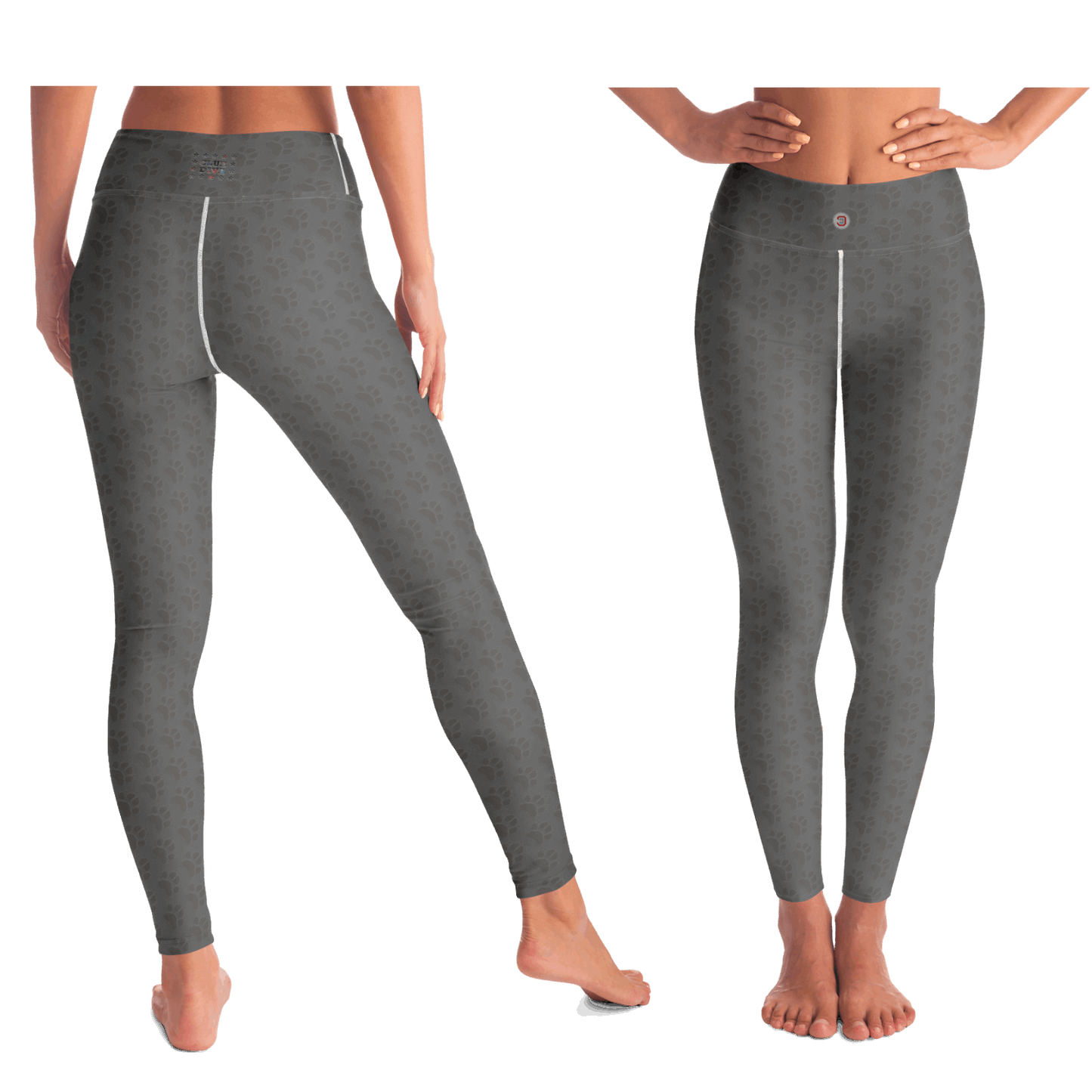  Just Being You, Your Way!-Activewear for Divas | Standout at yoga practice, get your next pair of dog paw pattern leggings designed just for you!-Leggings - AOP - YOGA FREE STYLE POOCH P1P2P3