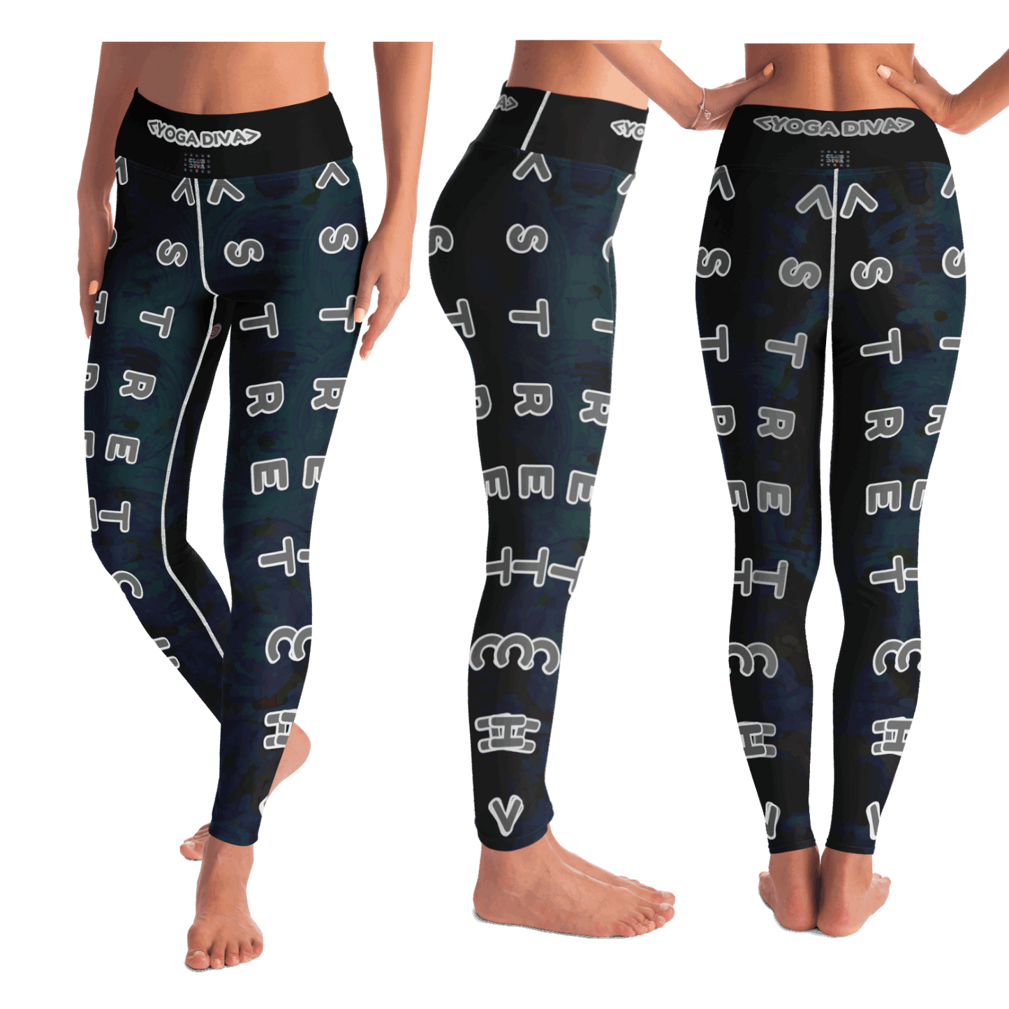  Just Being You, Your Way!-Activewear for Divas | Standout at yoga practice, get your next pair of yoga leggings designed just for you!-Leggings - AOP - YOGA FREE STYLECC P0P1