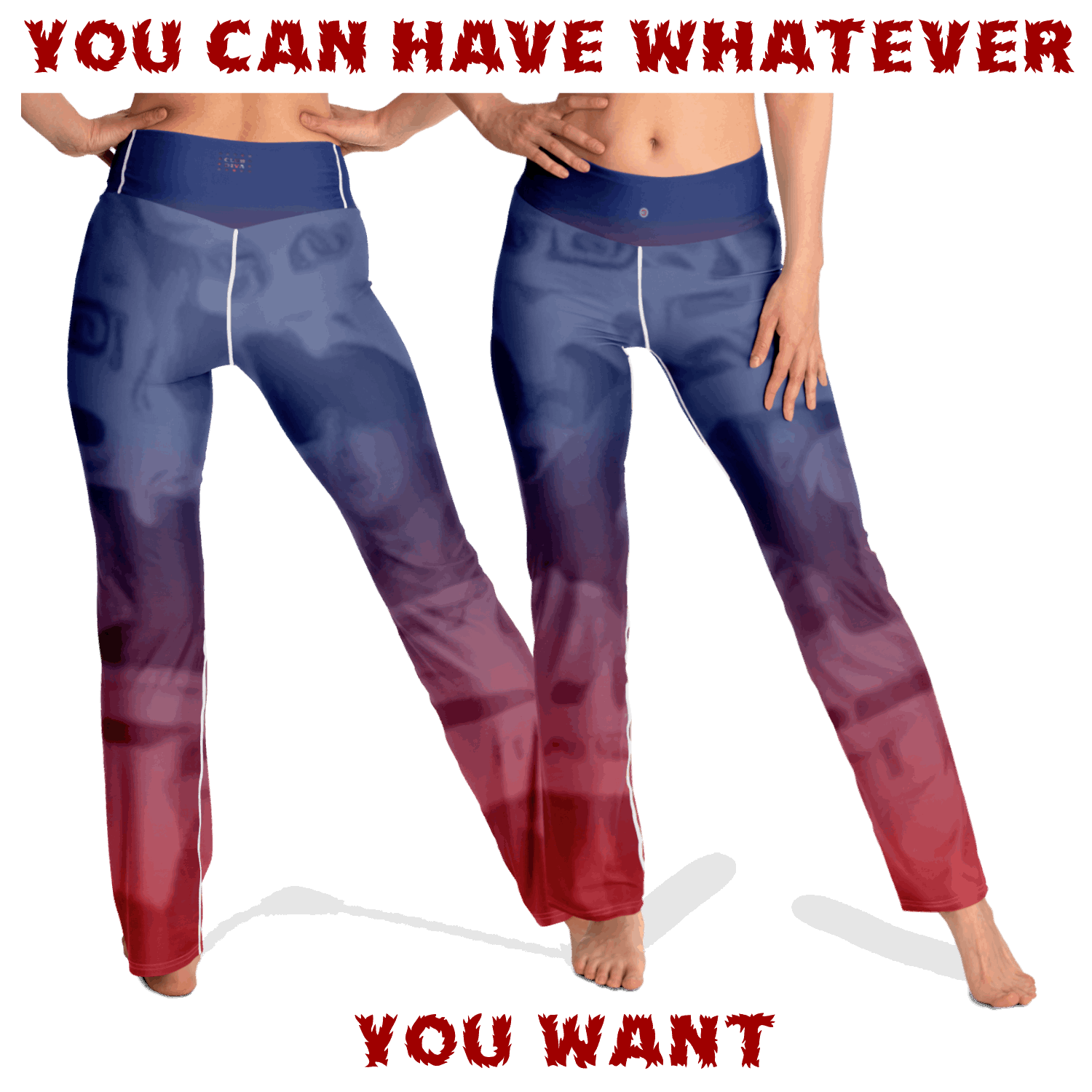  Just Being You, Your Way!-Activewear for Divas | Standout during aerobics, get your next pair of flared leggings designed just for you!-Leggings - AOP - FLARE FREE STYLE TC P1P2P3