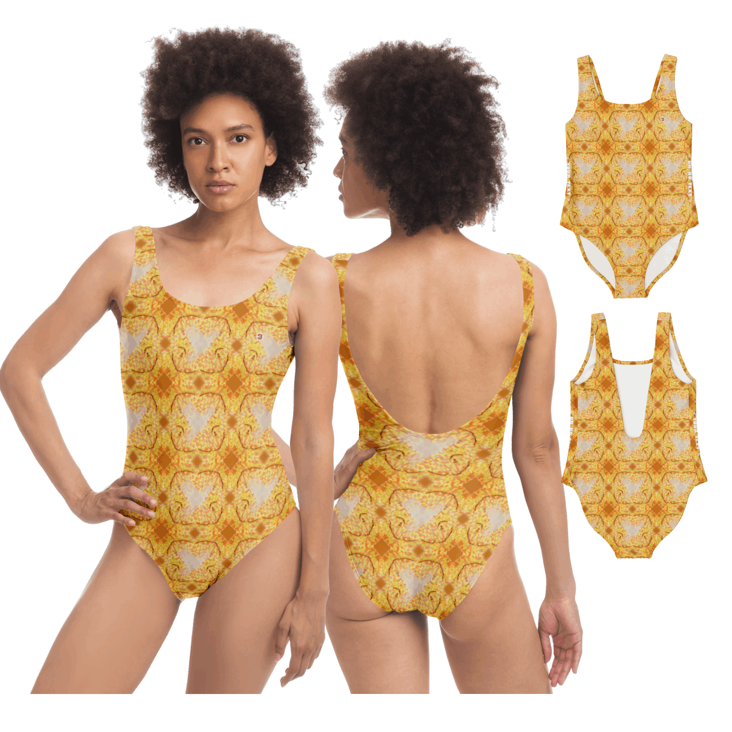  Just Being You, Your Way!-Activewear for Divas | Wow everyone at the beach or the pool with this 1-piece swimsuit.-One-Piece Swimsuit - AOP - MIX P0P1P2P3