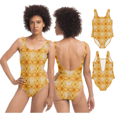  Just Being You, Your Way!-Activewear for Divas | Wow everyone at the beach or the pool with this 1-piece swimsuit.-One-Piece Swimsuit - AOP - MIX P0P1P2P3