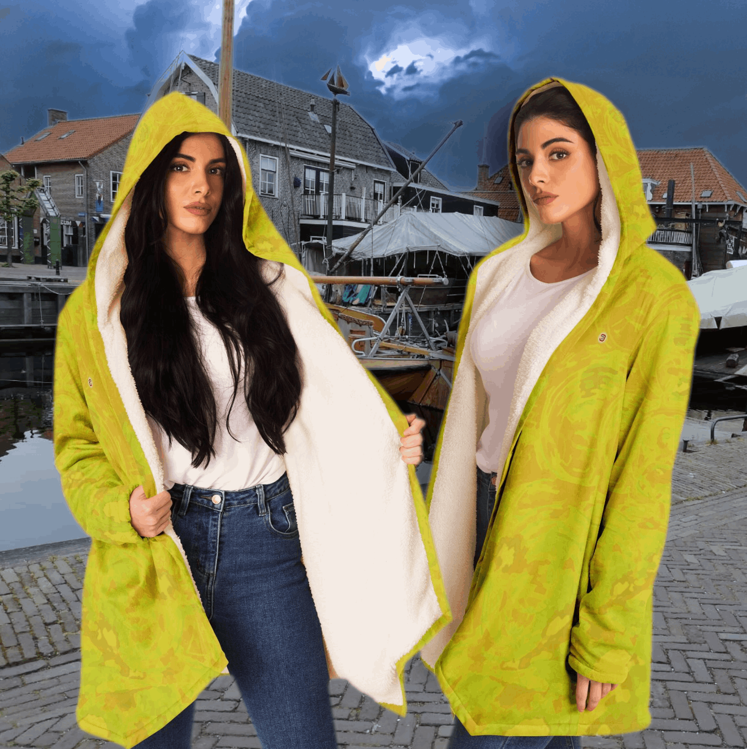  Just Being You, Your Way!-Activewear for Divas | Your best memories as the design for your cloak. Any design and base color!-Microfleece Cloak - AOP MIX FREE STYLE P1P2P3