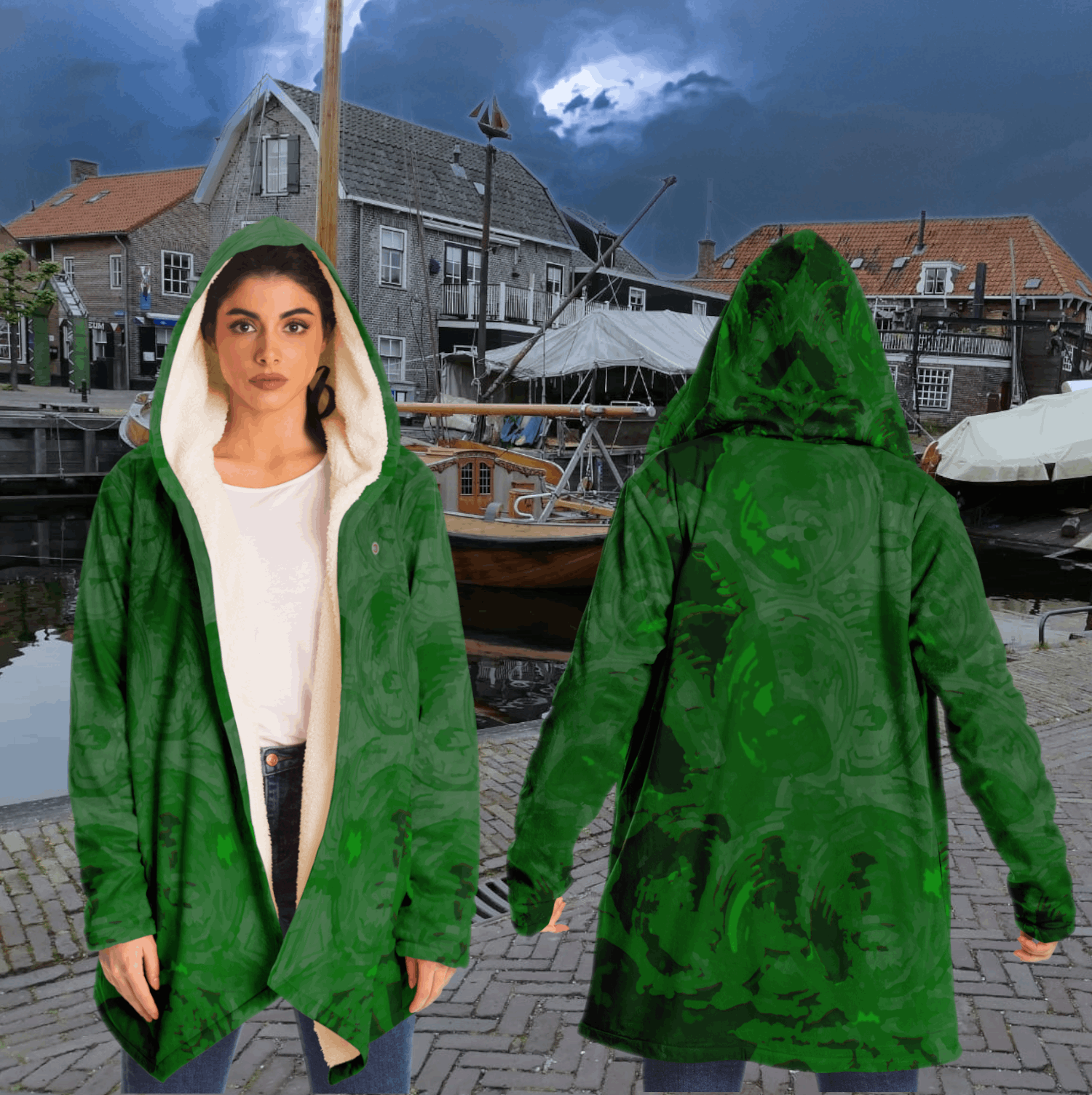  Just Being You, Your Way!-Activewear for Divas | Your best memories as the design for your cloak. Any design and base color!-Microfleece Cloak - AOP MIX FREE STYLE P1P2P3