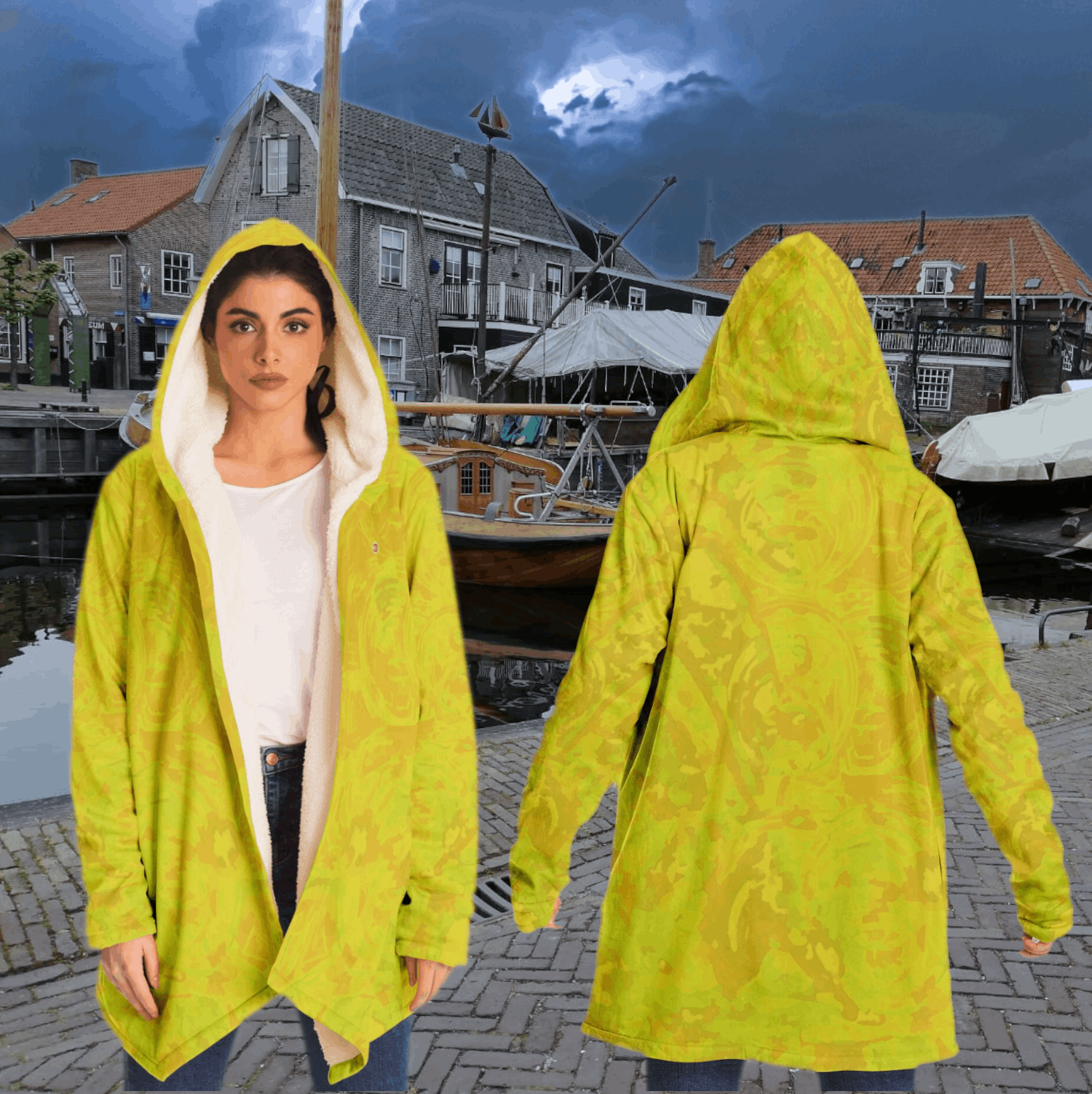  Just Being You, Your Way!-Activewear for Divas | Your best memories as the design for your cloak. Any design and base color!-Microfleece Cloak - AOP MIX FREE STYLE P1P2P3