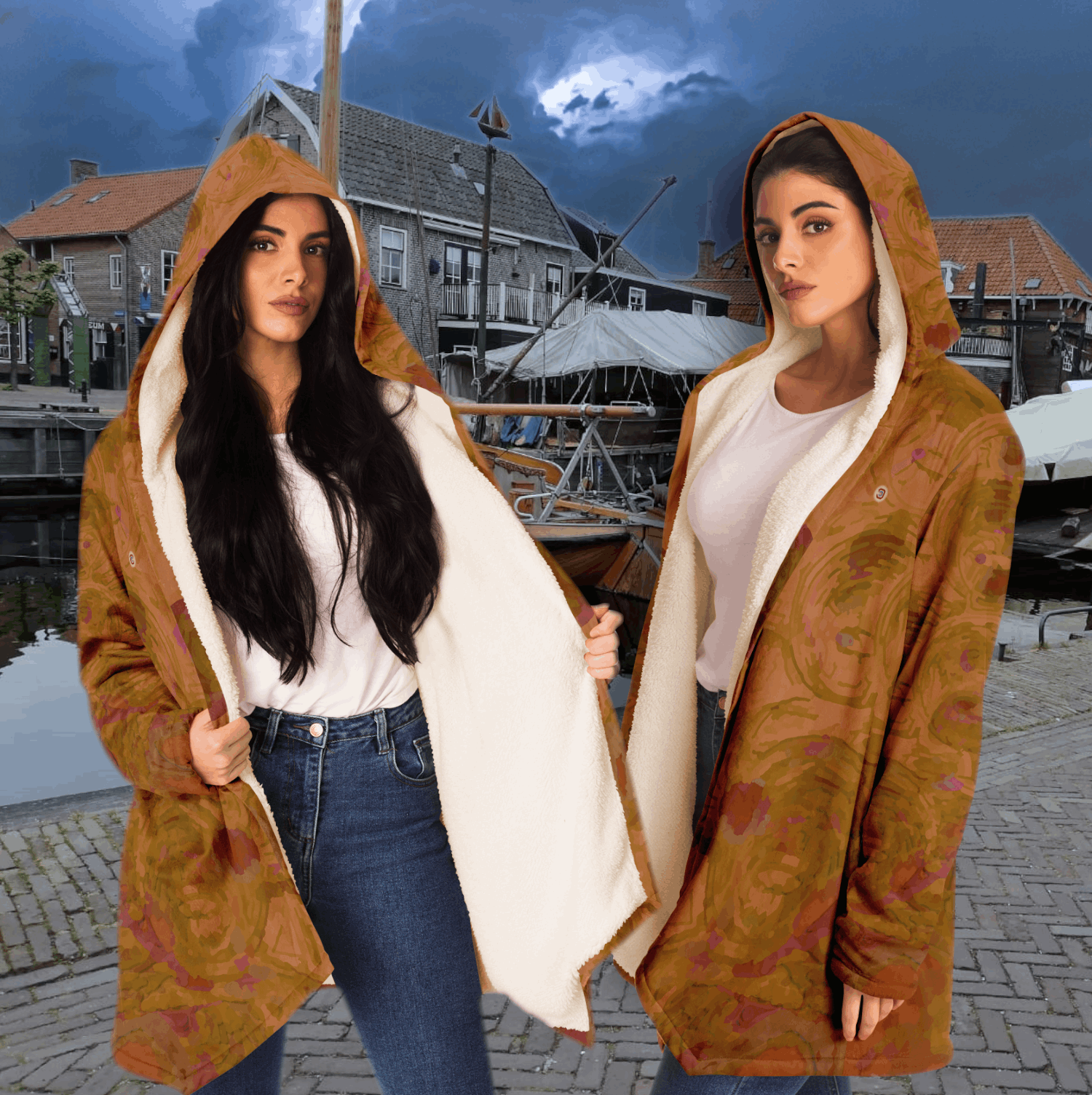  Just Being You, Your Way!-Activewear for Divas | Your best memories as the design for your cloak. Any design and base color!-Microfleece Cloak - AOP MIX FREE STYLE P1P2P3
